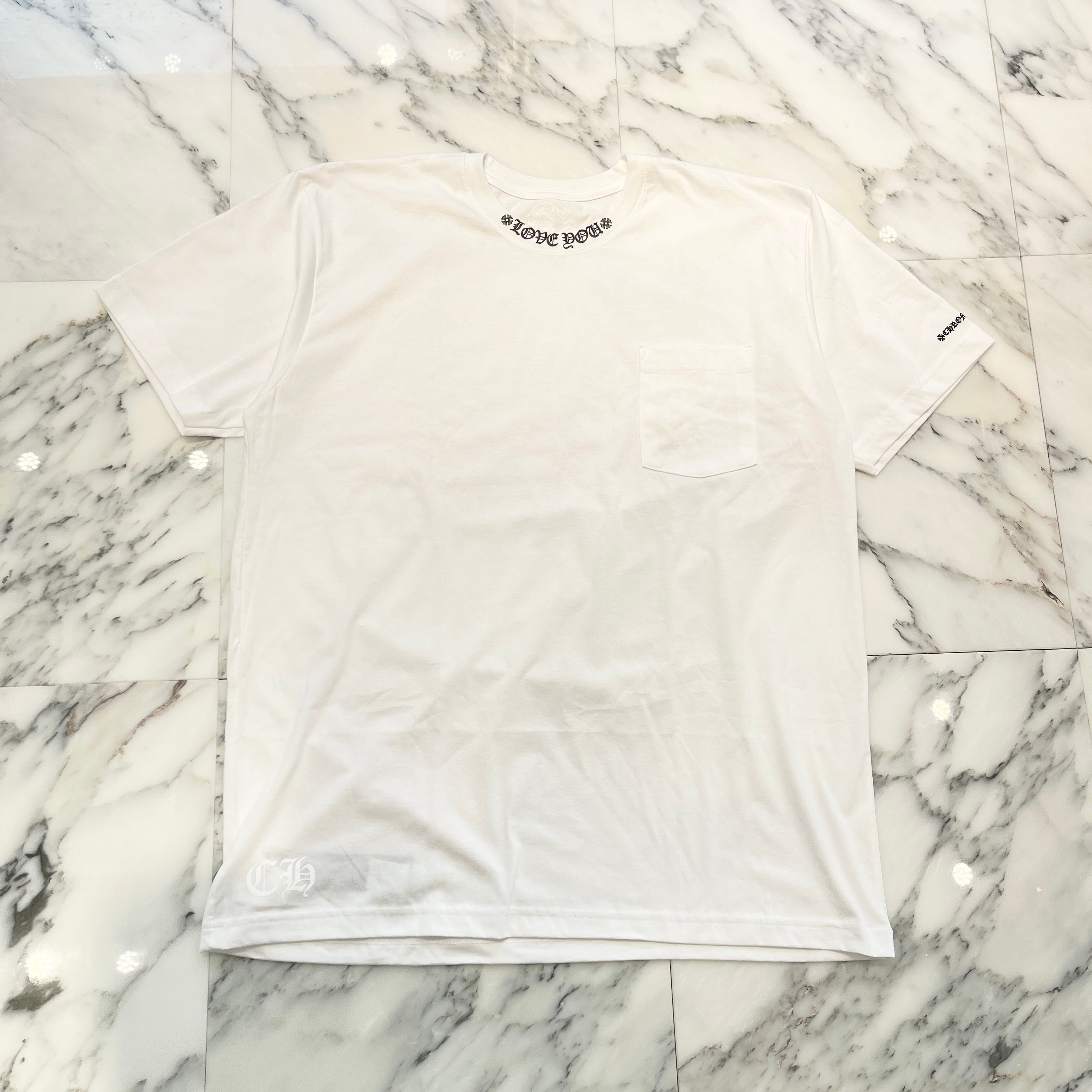 CHROME HEARTS "LOVE YOU" Neck Logo Tee Size L クロムハ―ツ ラブユー ネックロゴ Tシャツ サイズL