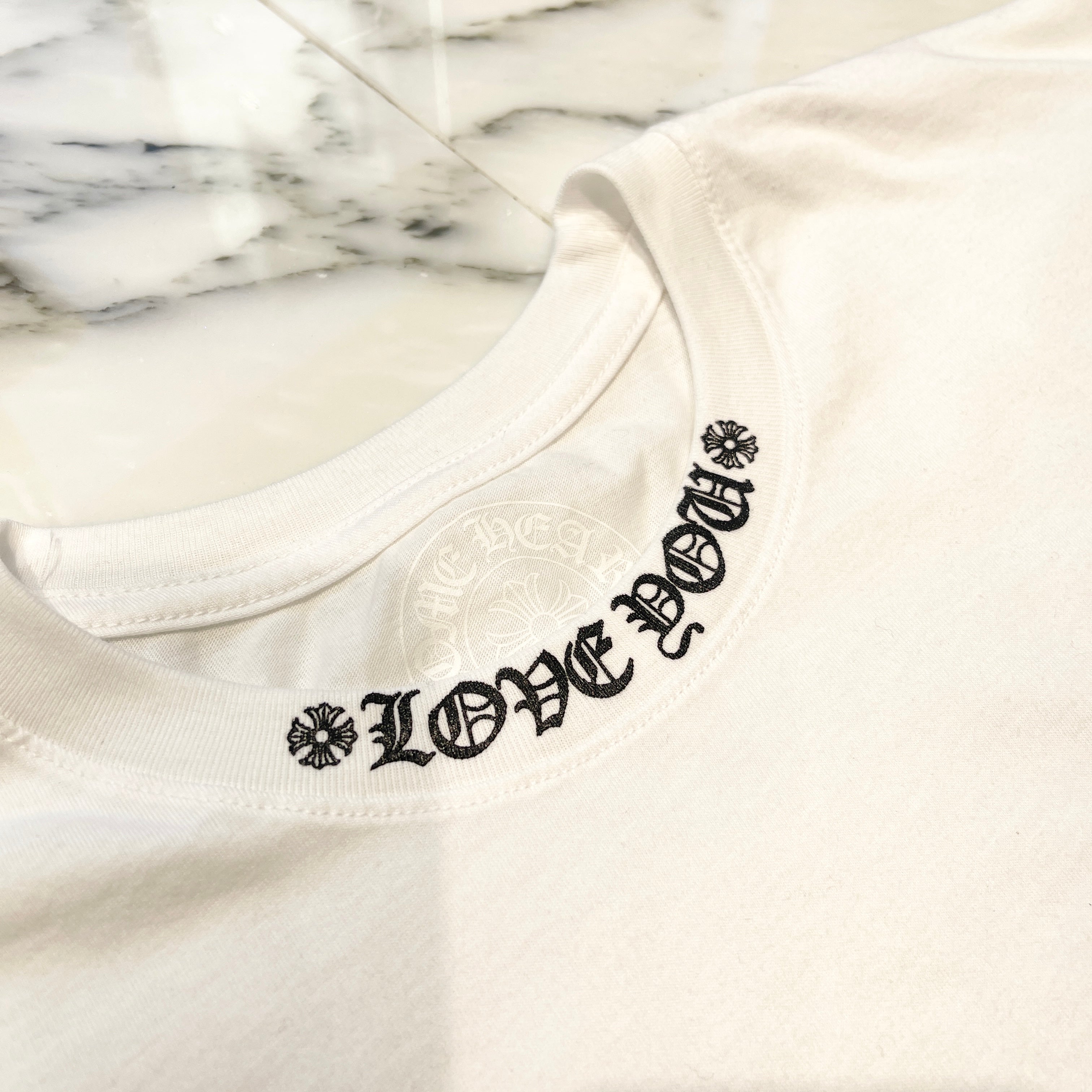 CHROME HEARTS "LOVE YOU" Neck Logo Tee Size XL クロムハ―ツ ラブユー ネックロゴ Tシャツ サイズXL