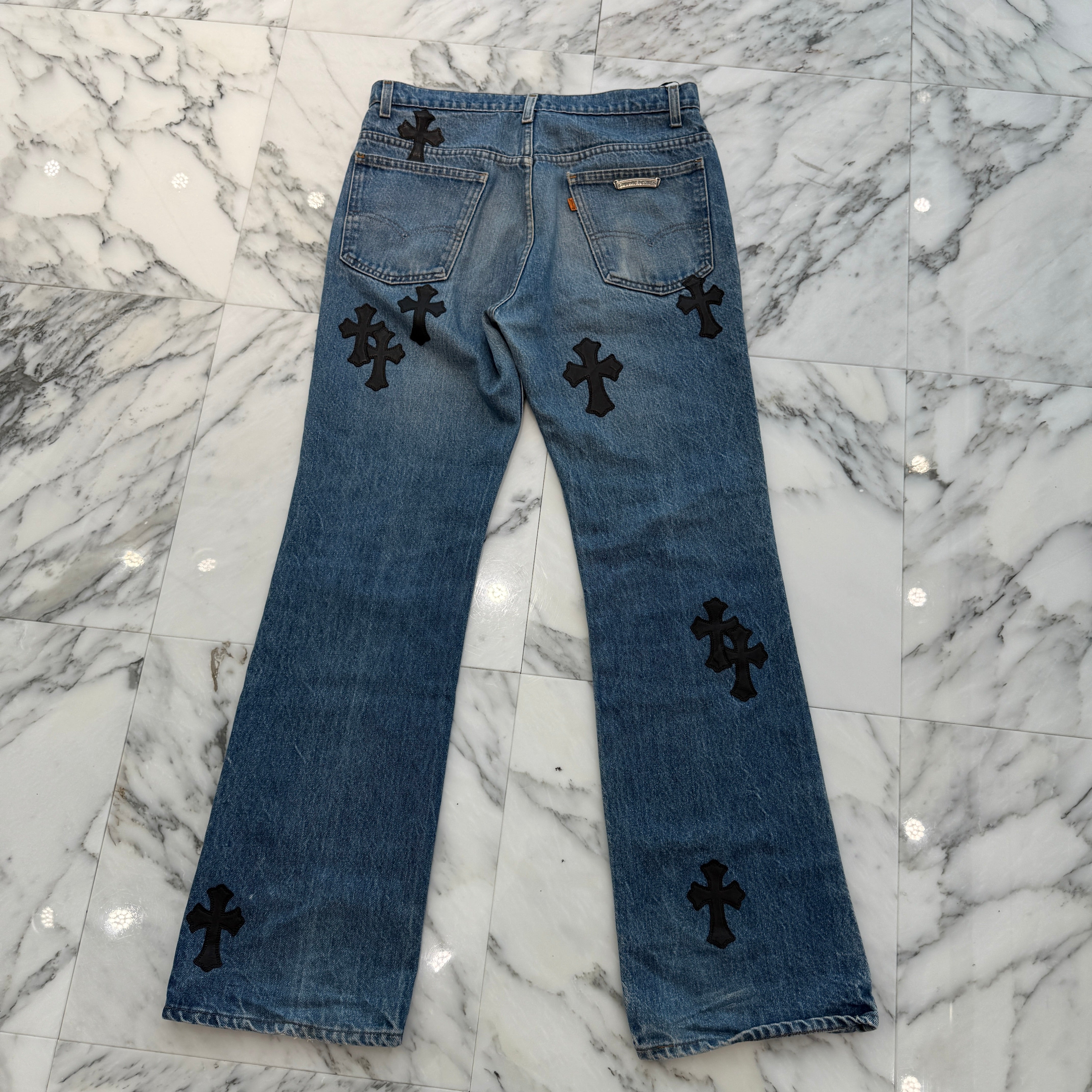 CHROME HEARTS × Levi's Body VNTG Cross Leather Patch Jeans Size 31 クロムハーツ × リーバイスボディ ヴィンテージ クロスレザーパッチ ジーンズ デニムパンツ サイズ31