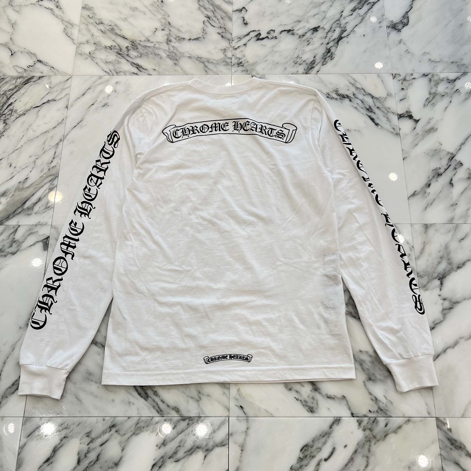 CHROME HEARTS Back Scroll Label Logo Long Sleeve Tee Size M クロムハーツ バックスクロールラベルロゴ ロングスリーブTシャツ サイズM