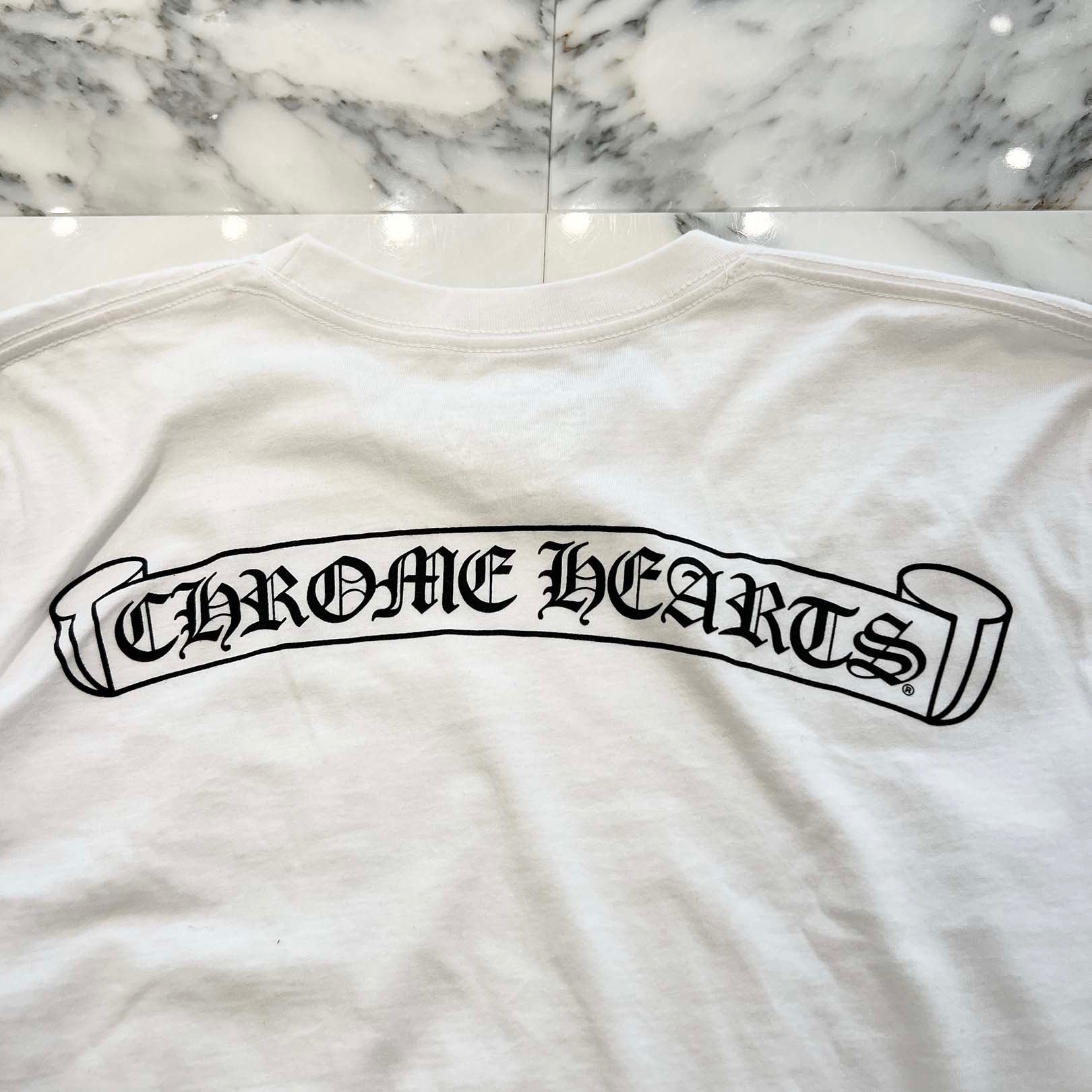 CHROME HEARTS Back Scroll Label Logo Long Sleeve Tee Size M クロムハーツ バックスクロールラベルロゴ ロングスリーブTシャツ サイズM