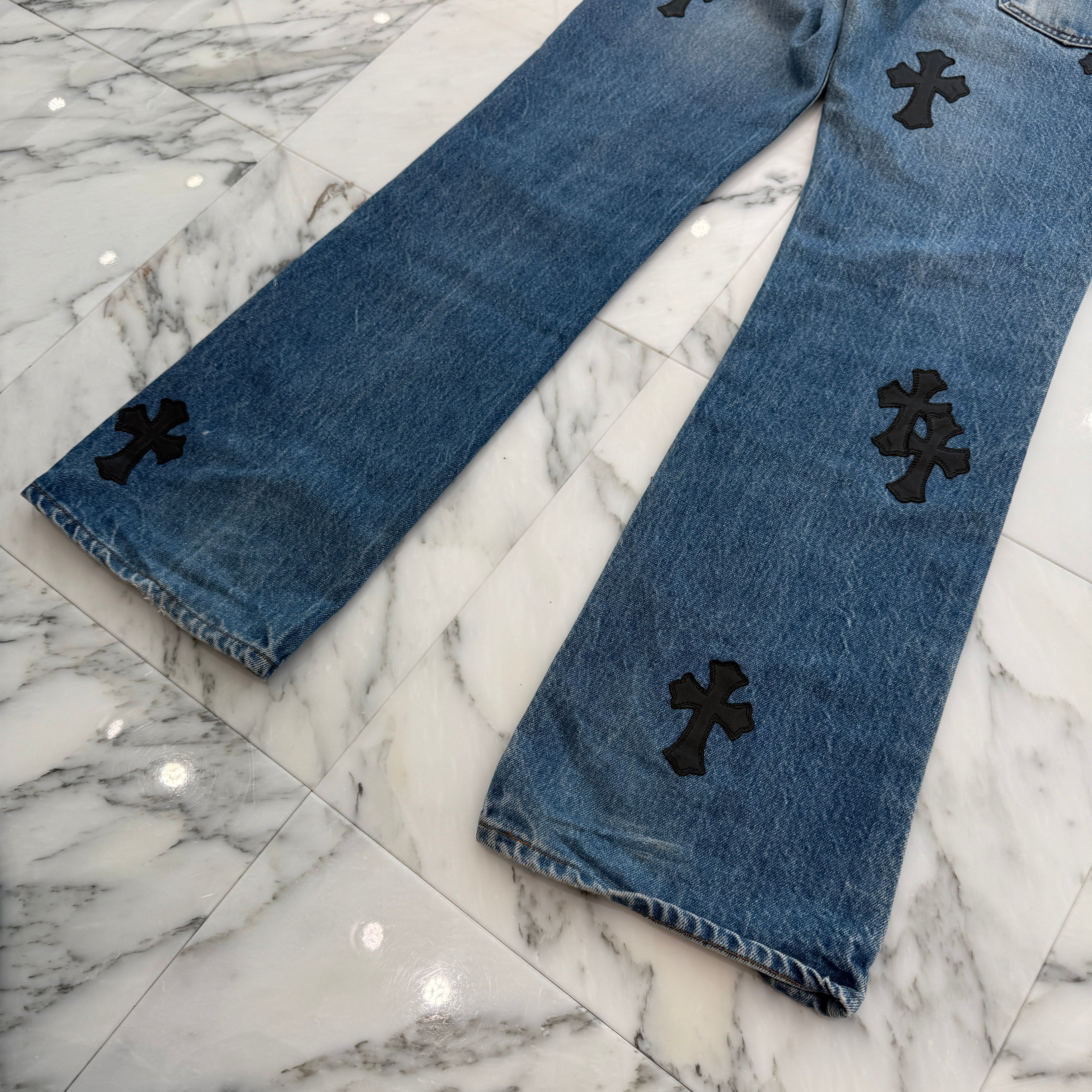 CHROME HEARTS × Levi's Body VNTG Cross Leather Patch Jeans Size 31 クロムハーツ × リーバイスボディ ヴィンテージ クロスレザーパッチ ジーンズ デニムパンツ サイズ31