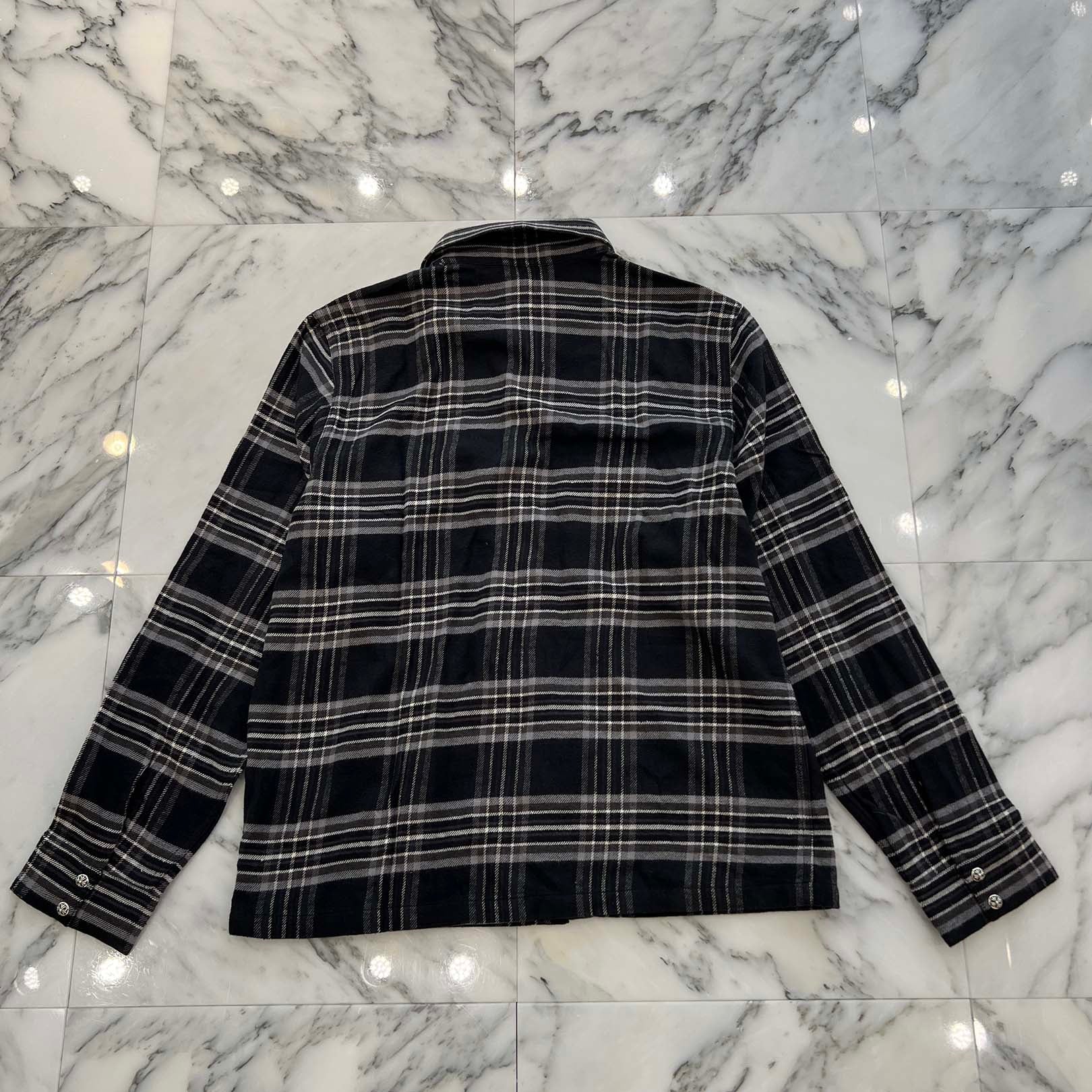 CHROME HEARTS Y NOT Cross Ball Button Check Shirt Size M クロムハーツ ワイノット クロスボールボタン チェックシャツ サイズM