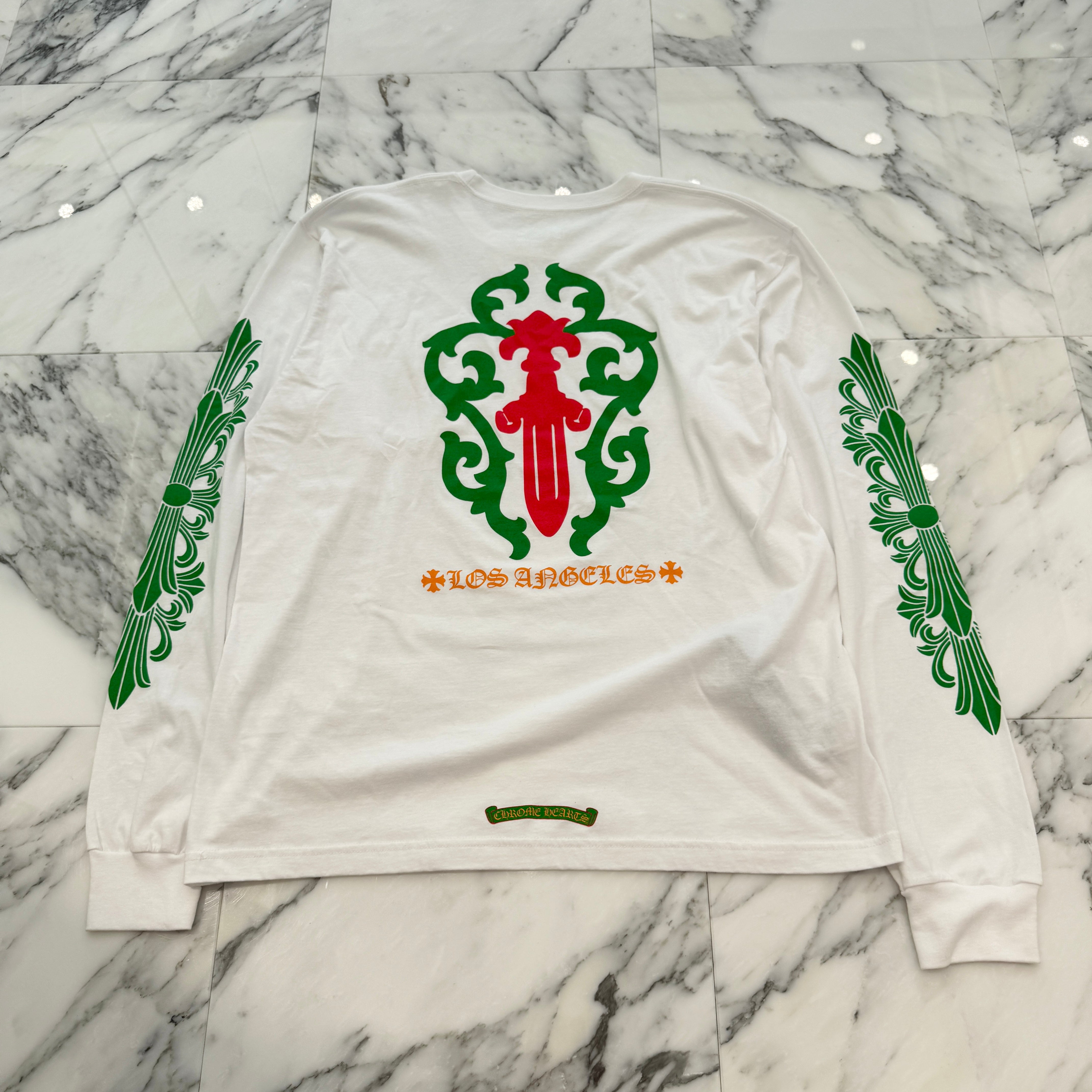 CHROME HEARTS Los Angeles Limited Vine Dagger Print Long Sleeve Tee Size XL クロムハーツ ロサンゼルス限定 ヴァインダガー プリントロングスリーブTシャツ サイズXL