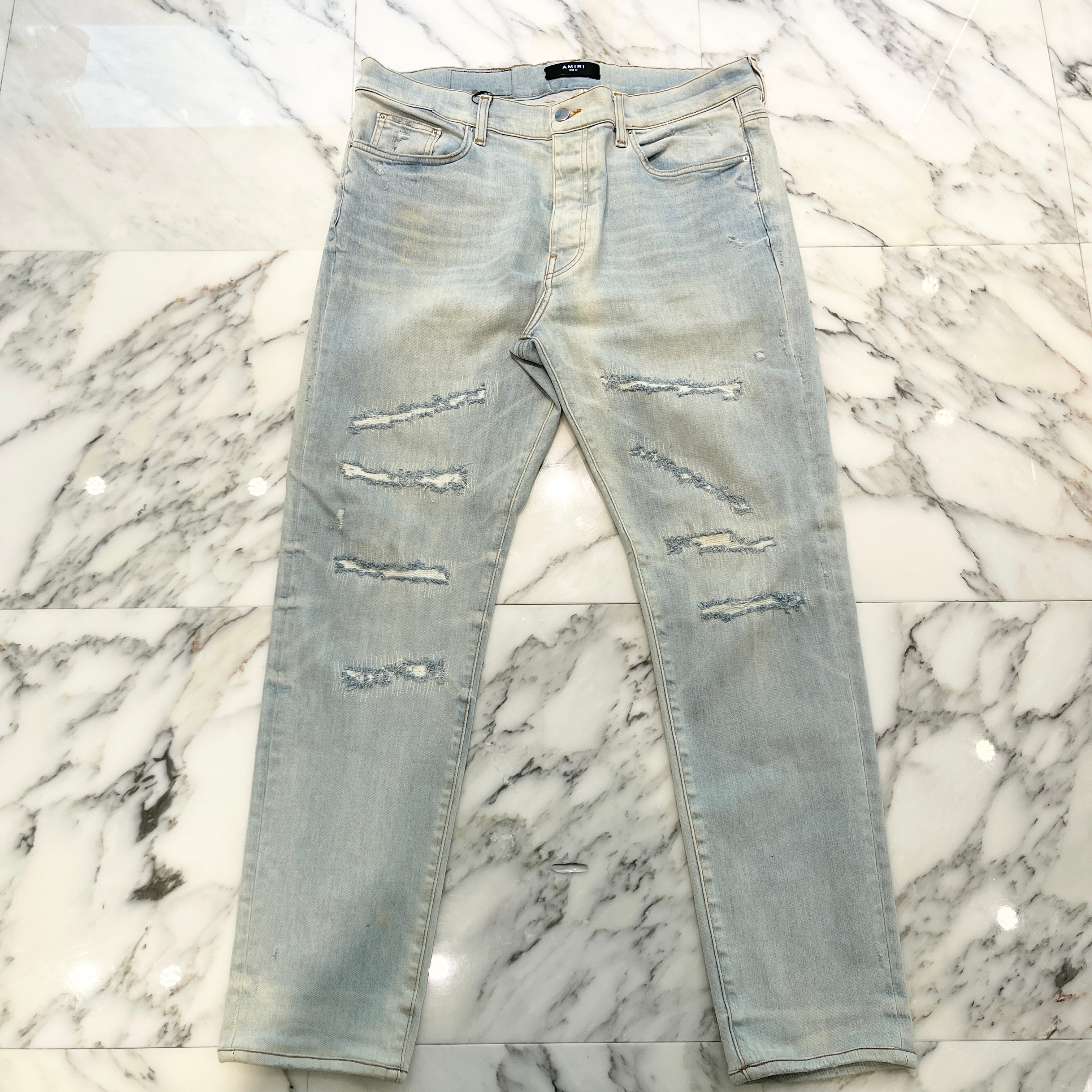amiri  アミリ　ダメージ　デニム　スラッシャー AMIRI / アミリ スラッシャー プラス ジーンズ メンズ