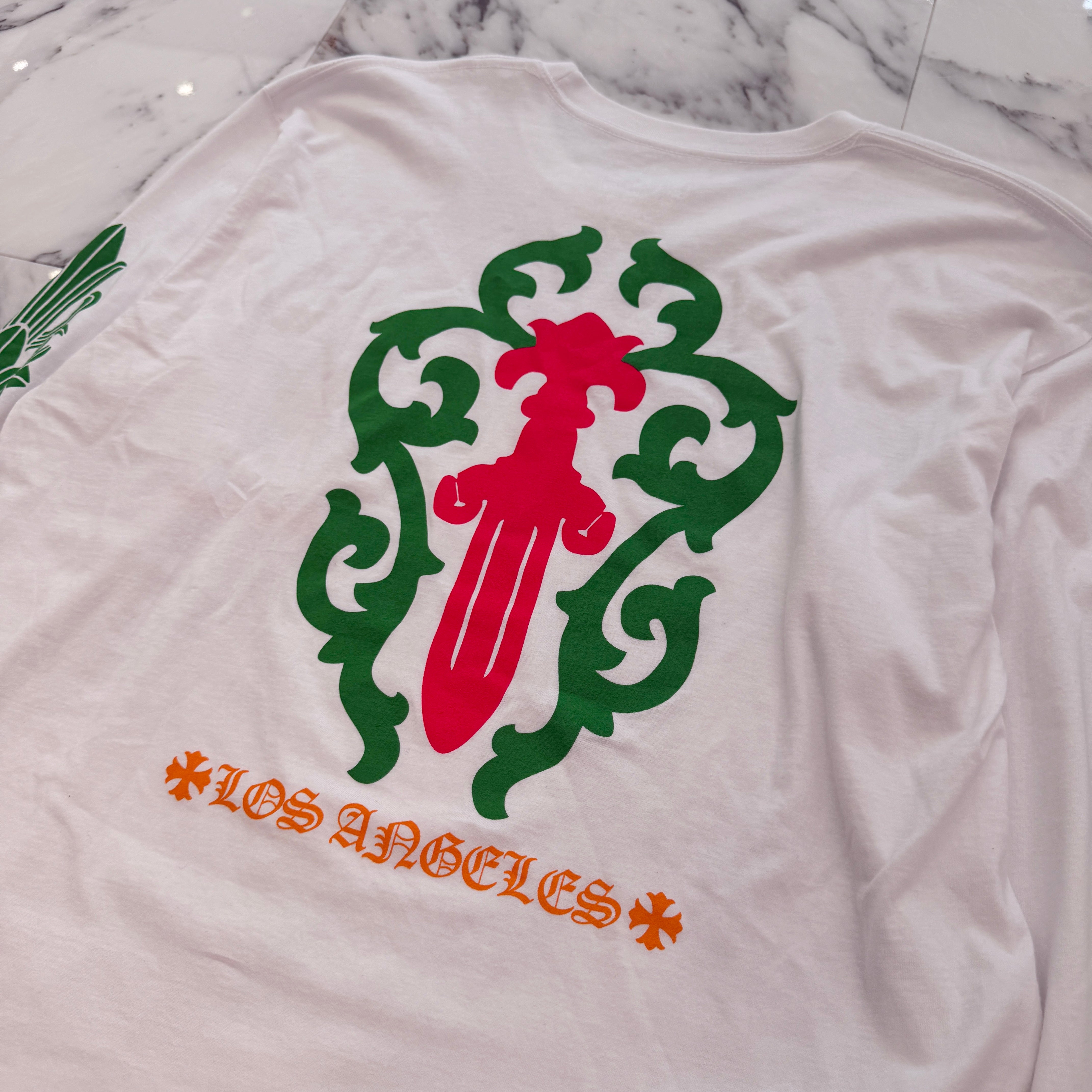 CHROME HEARTS Los Angeles Limited Vine Dagger Print Long Sleeve Tee Size XL クロムハーツ ロサンゼルス限定 ヴァインダガー プリントロングスリーブTシャツ サイズXL