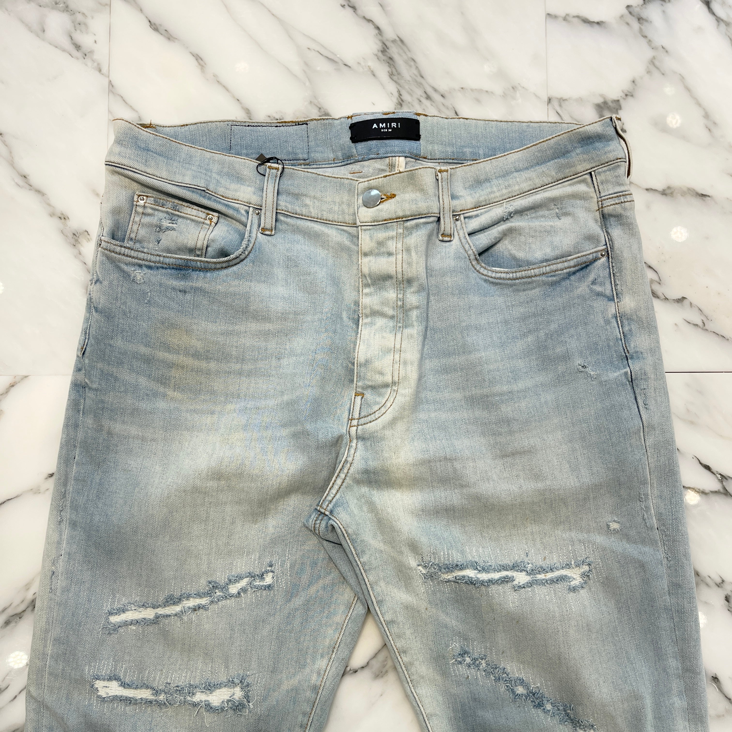 AMIRI Thrasher Damage Skinny Denim Pants Size 38 アミリ スラッシャー ダメージ加工 スキニー デニムパンツ サイズ38