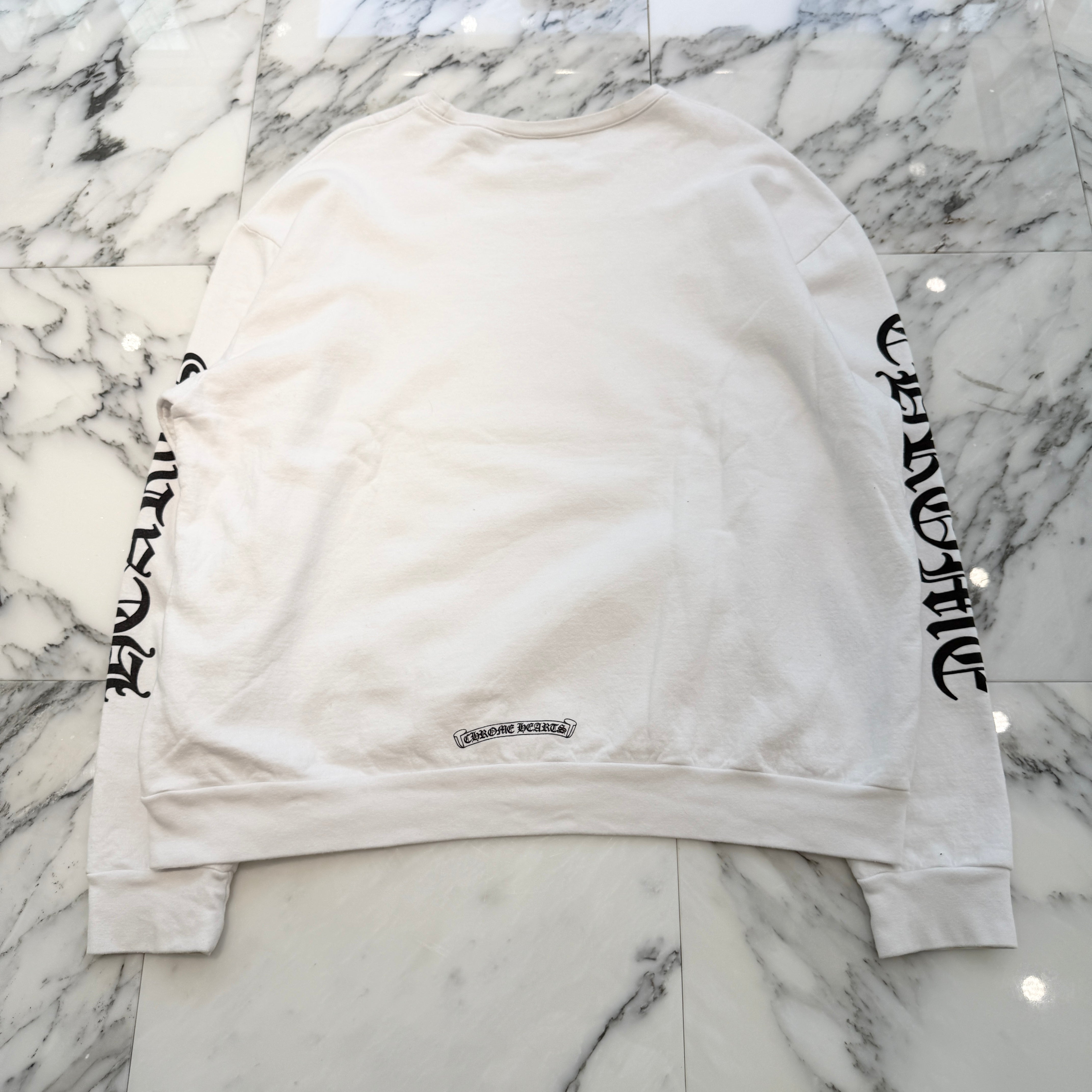 CHROME HEARTS Neck Logo Crewneck Sweatshirt Size L クロムハーツ ネックロゴ クルーネック スウェットシャツ サイズL