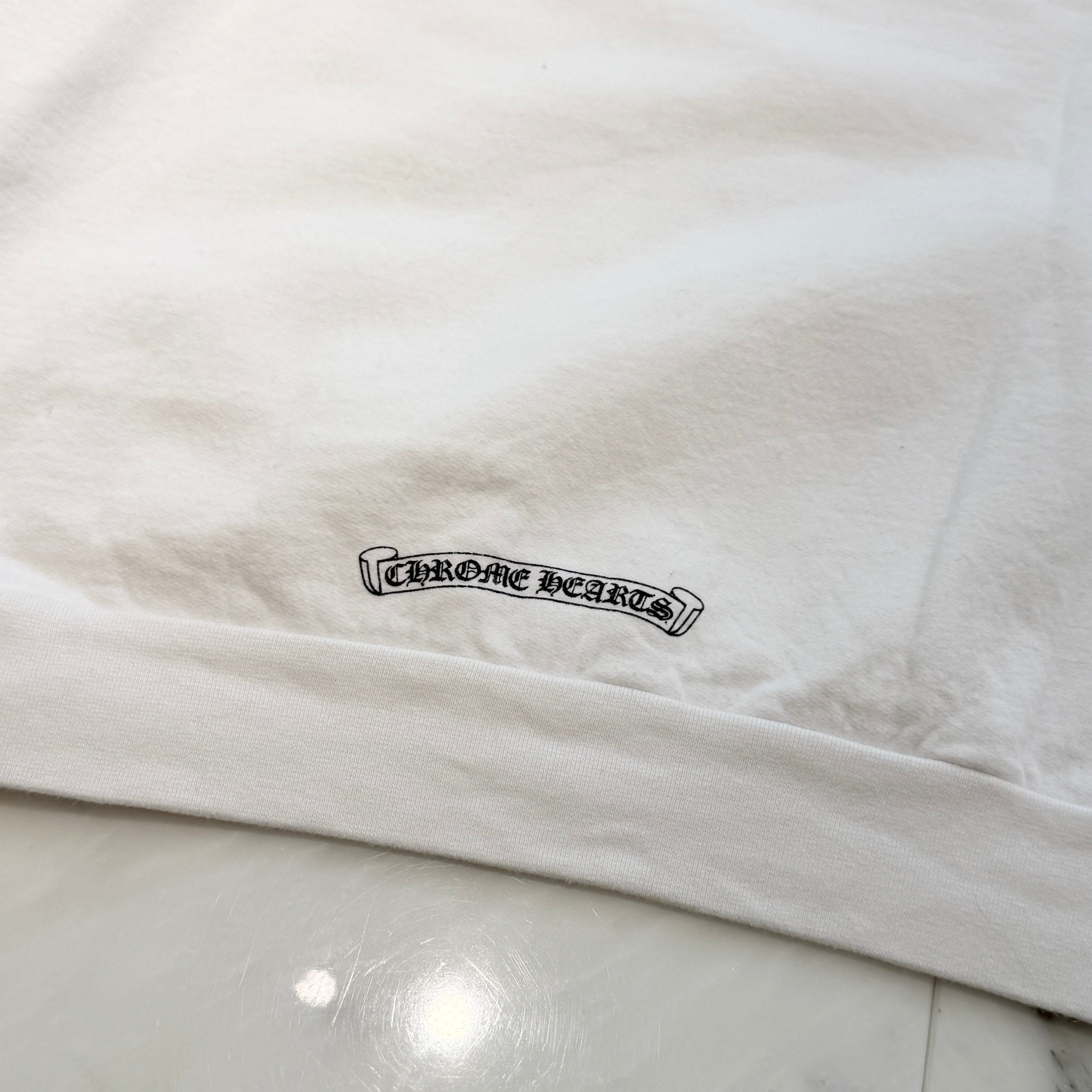 CHROME HEARTS Neck Logo Crewneck Sweatshirt Size L クロムハーツ ネックロゴ クルーネック スウェットシャツ サイズL