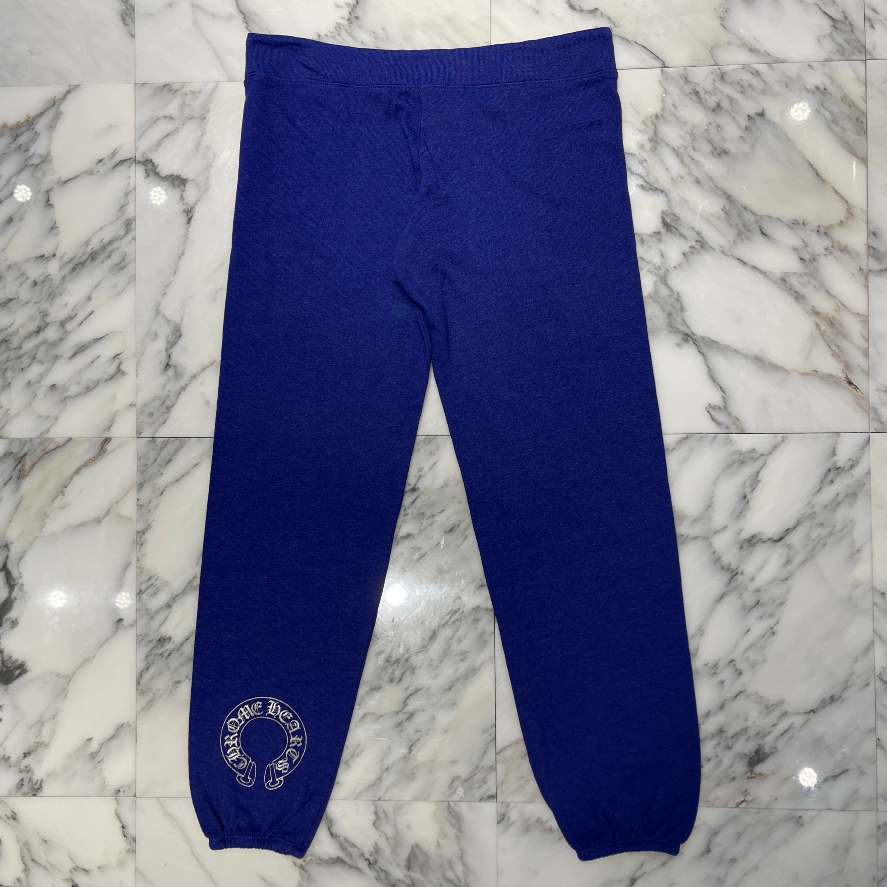 CHROME HEARTS Horseshoe Sweat Long Pants Size S クロムハーツ ホースシュー スウェットロングパンツ ブルー サイズS