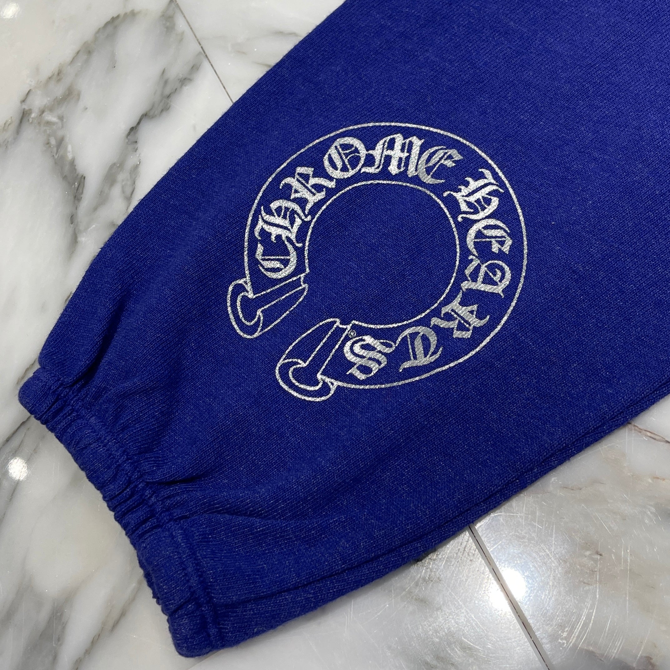 CHROME HEARTS Horseshoe Sweat Long Pants Size S クロムハーツ ホースシュー スウェットロングパンツ ブルー サイズS