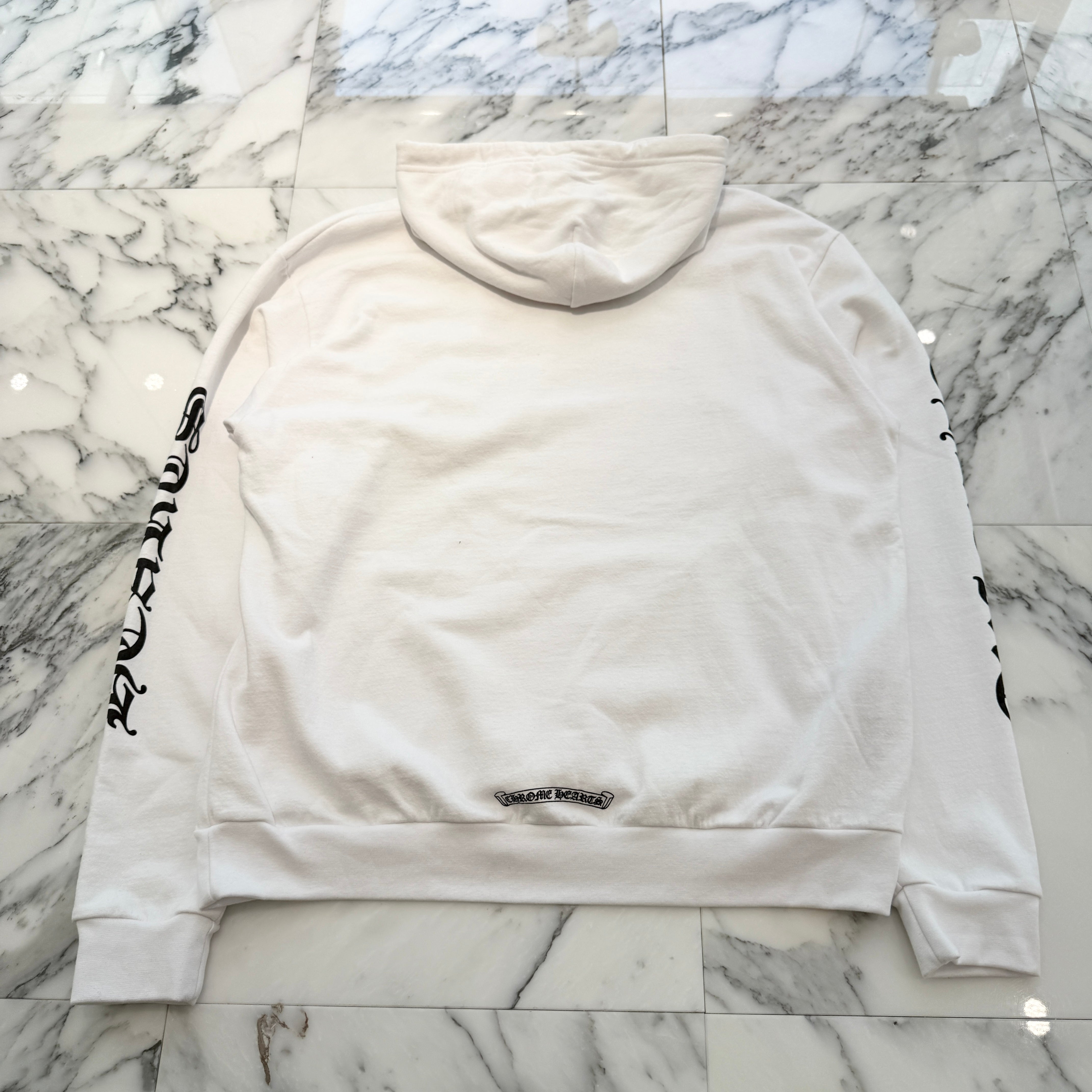 CHROME HEARTS Vertical Logo Pullover Hoodie Size M クロムハーツ ヴァーティカルロゴ プルオーバーフーディー サイズM