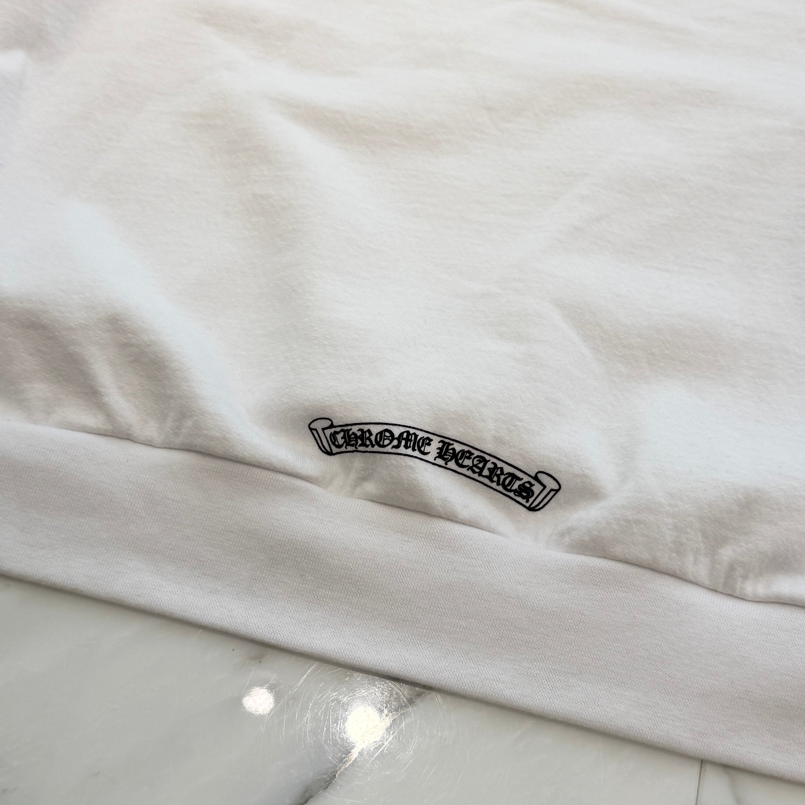 CHROME HEARTS Vertical Logo Pullover Hoodie Size M クロムハーツ ヴァーティカルロゴ プルオーバーフーディー サイズM