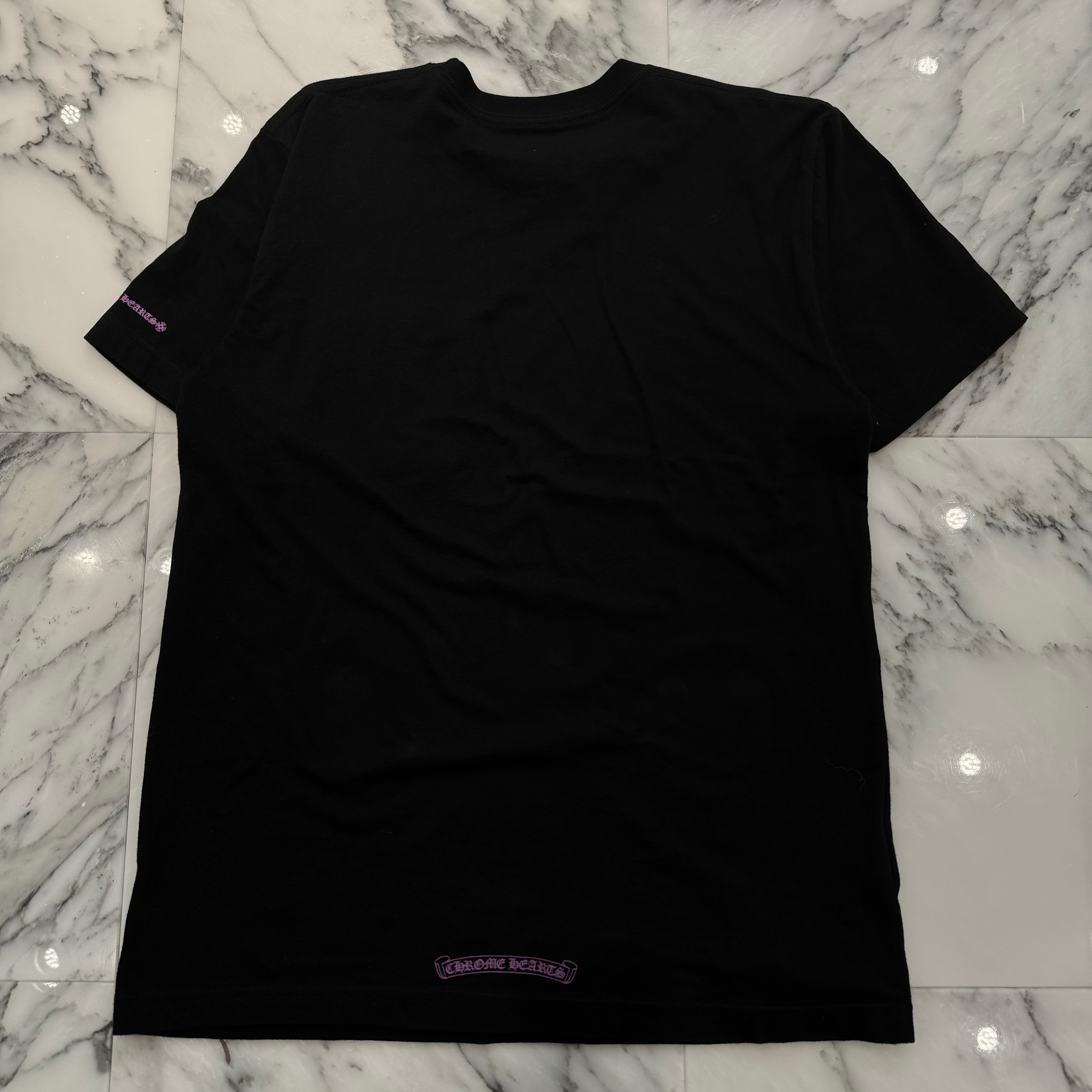 CHROME HEARTS Old English Purple Neck Logo Short Sleeve Tee Size L クロムハーツ オールドイングリッシュ パープルネックロゴ ショートスリーブ Tシャツ サイズL