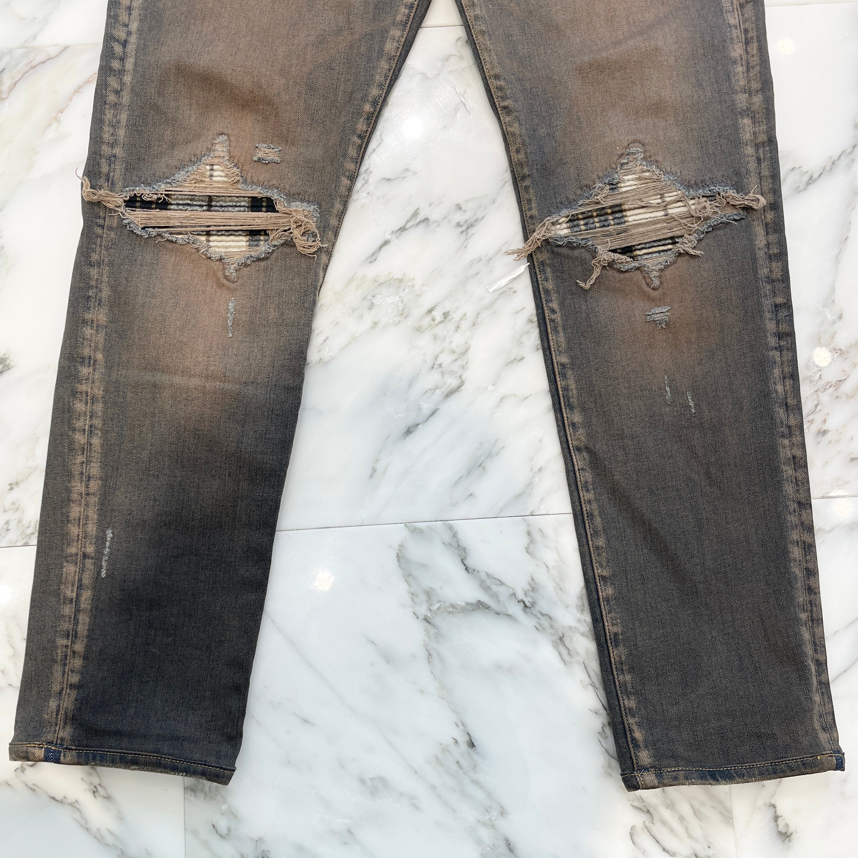 AMIRI 2023AW MX1 Damage Skinny Fit Denim Pants Size 36