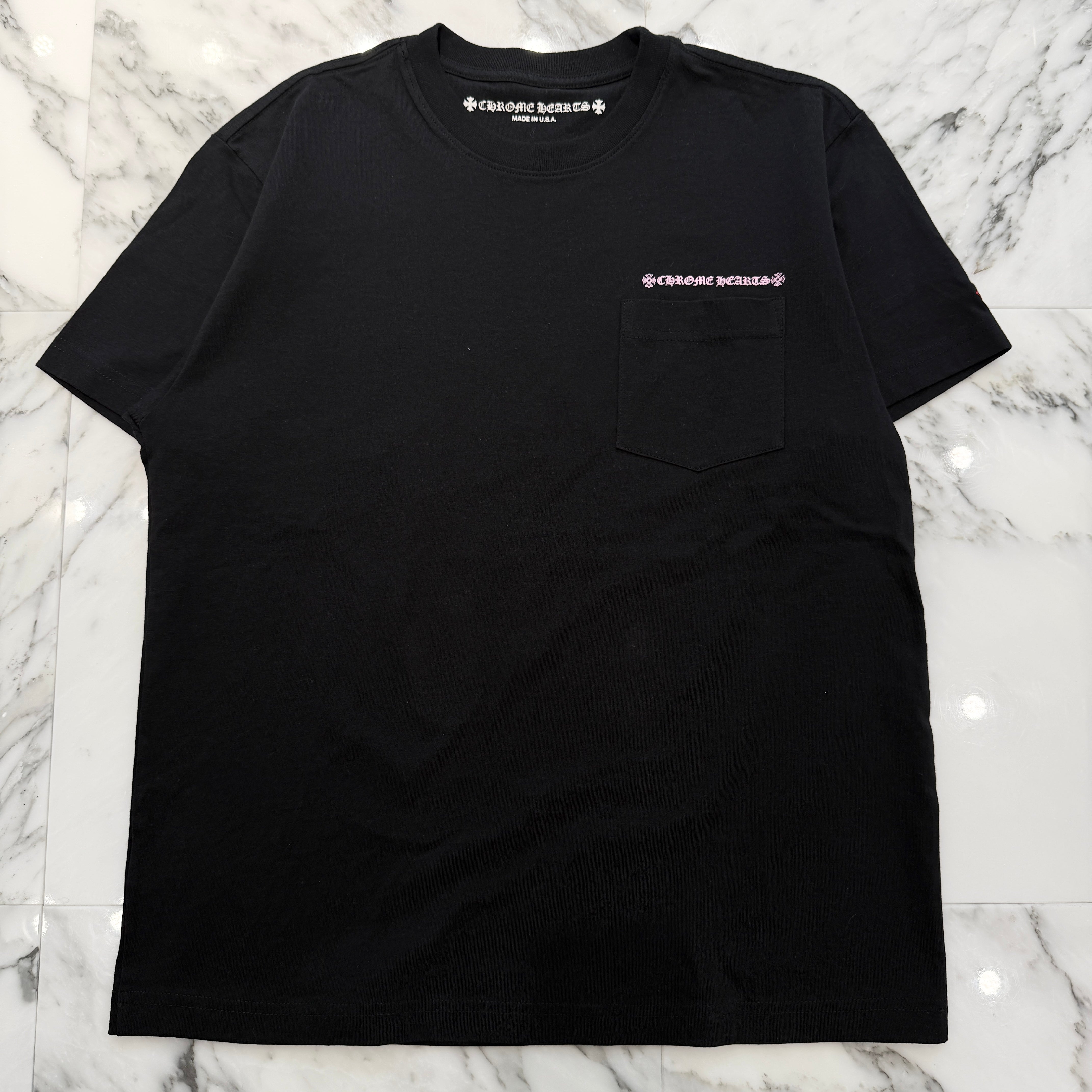 CHROME HEARTS "BLACK PINK" Back Arch USA Logo Tee Size L クロムハーツ ブラックピンク バックアーチ USA ロゴ Tシャツ サイズL