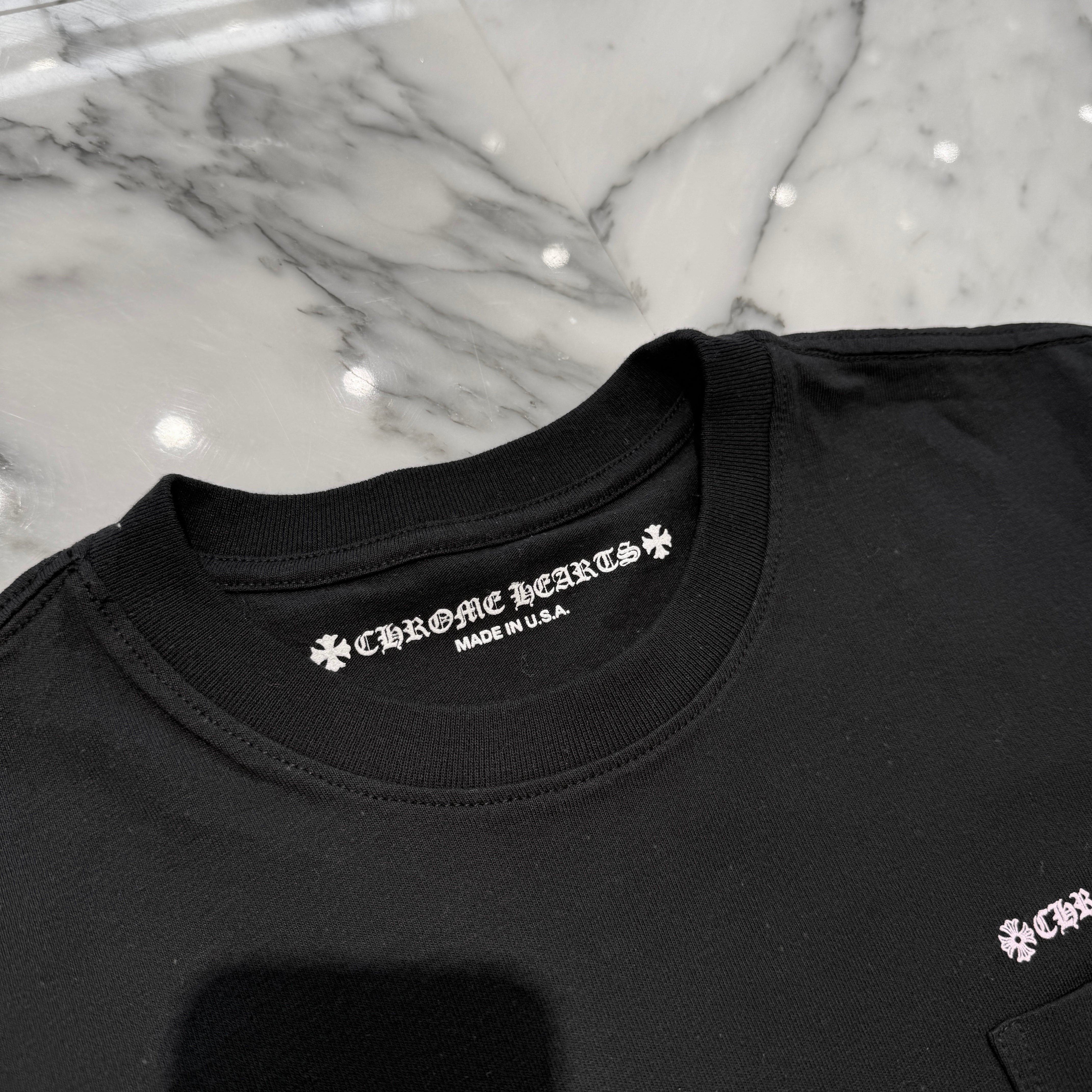 CHROME HEARTS "BLACK PINK" Back Arch USA Logo Tee Size L クロムハーツ ブラックピンク バックアーチ USA ロゴ Tシャツ サイズL