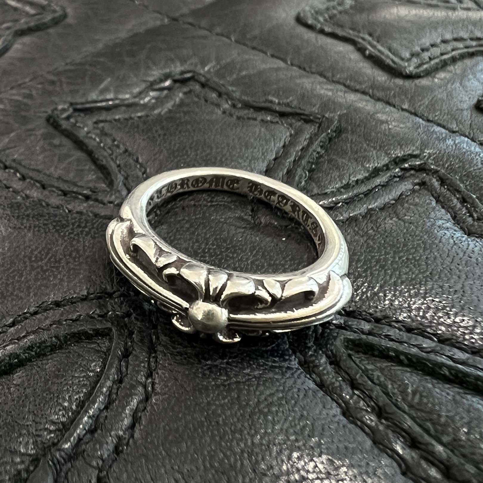 CHROME HEARTS Baby Classic Floral Cross Ring 10号 クロムハーツ ベイビークラシック フローラルクロス リング サイズ10号