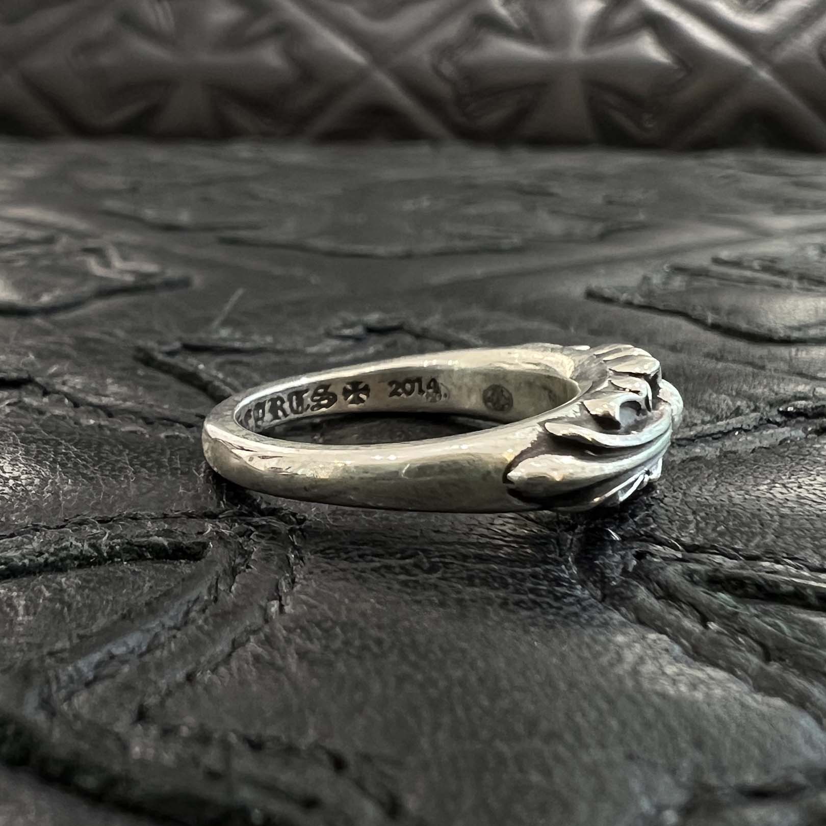 CHROME HEARTS Baby Classic Floral Cross Ring 10号 クロムハーツ ベイビークラシック フローラルクロス リング サイズ10号