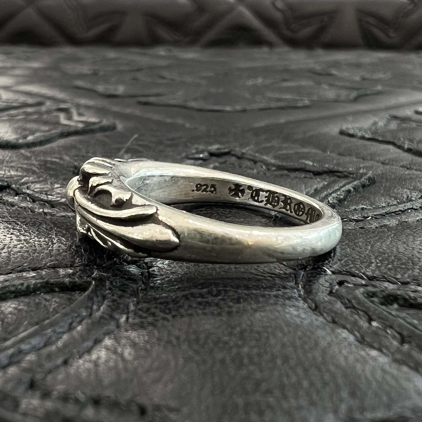 CHROME HEARTS Baby Classic Floral Cross Ring 10号 クロムハーツ ベイビークラシック フローラルクロス リング サイズ10号