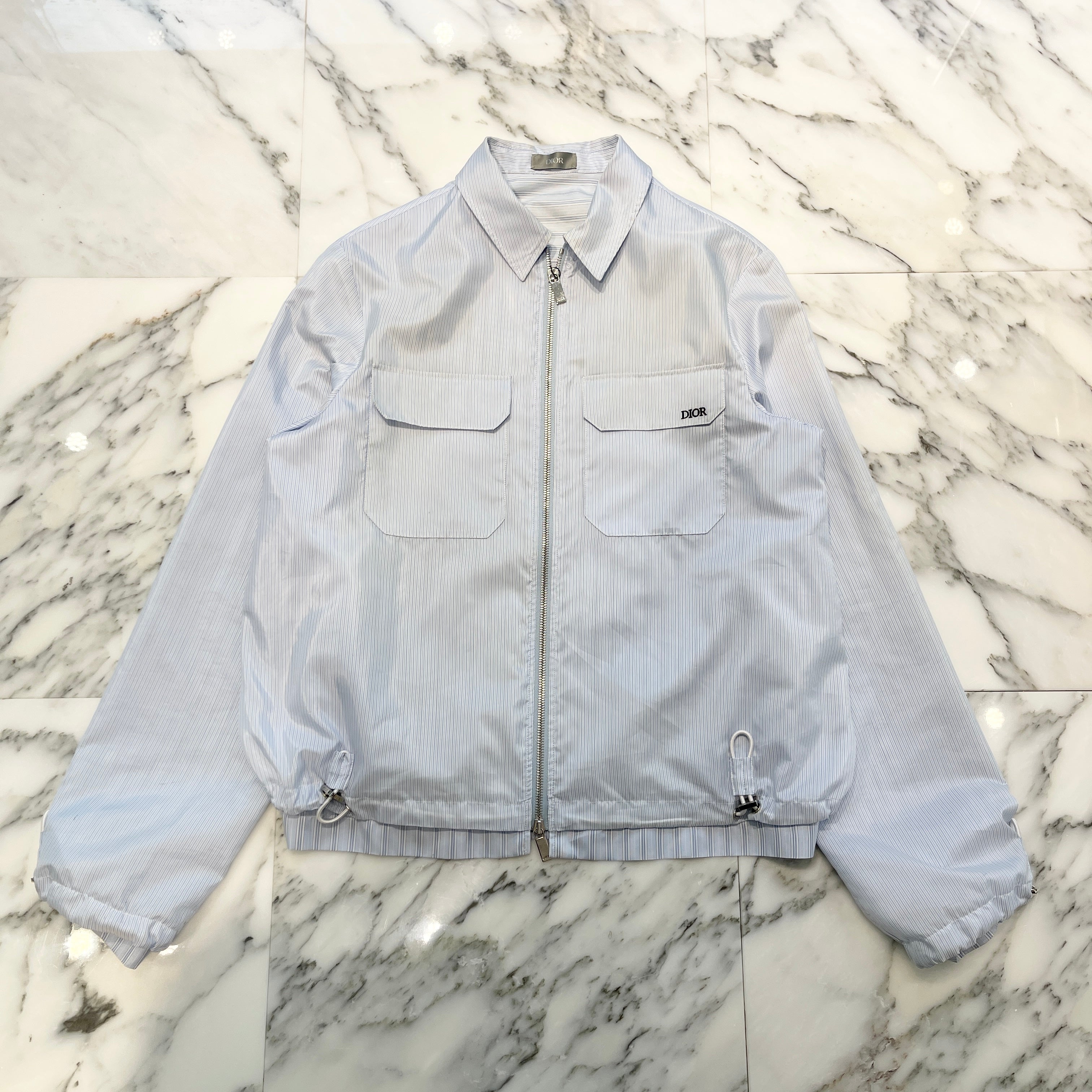 DIOR Dior HOMME Stripe Blouson Zip Jacket 193C536D847B Size 44 ディオール ディオールオム ストライプ ブルゾン ジップジャケット サイズ44