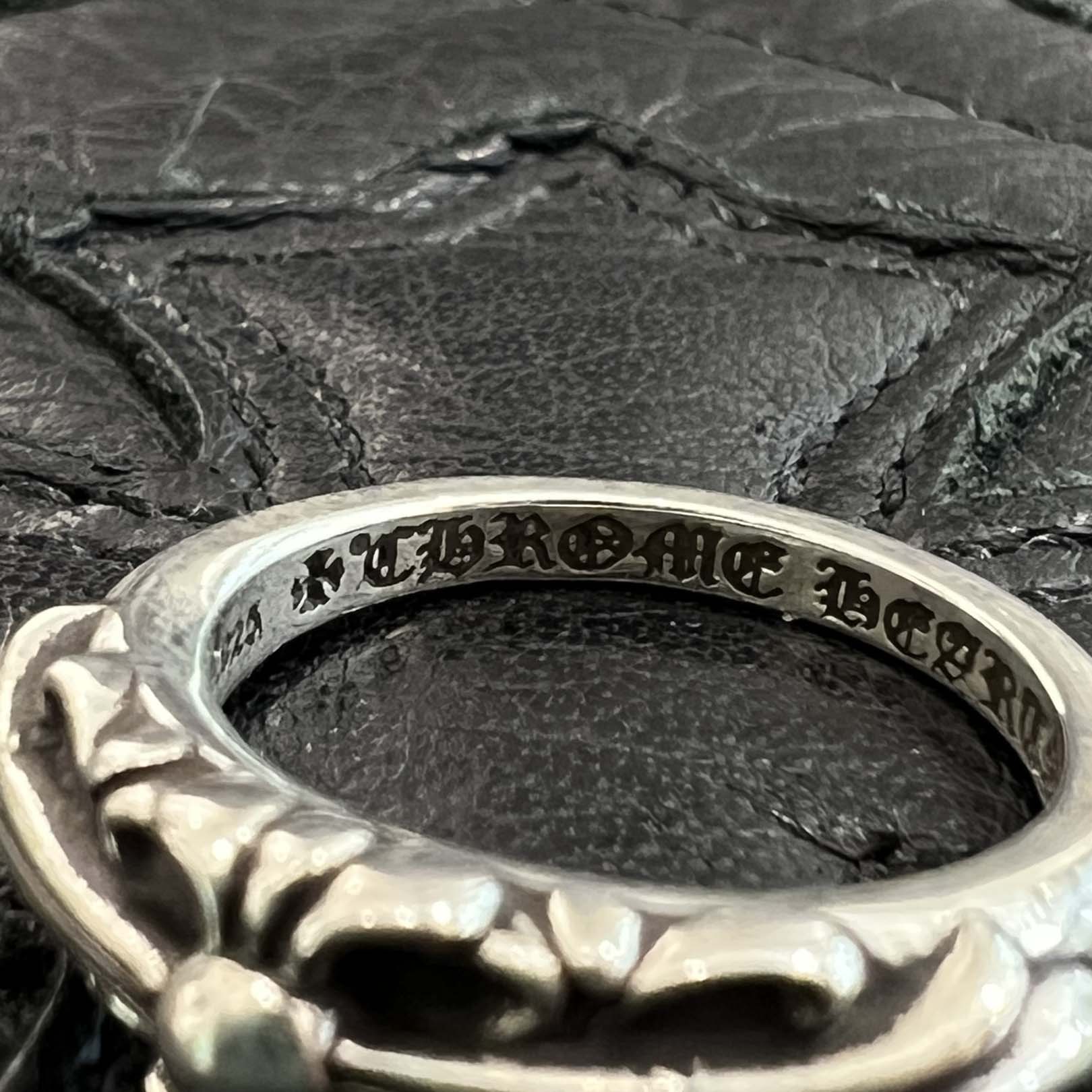 CHROME HEARTS Baby Classic Floral Cross Ring 10号 クロムハーツ ベイビークラシック フローラルクロス リング サイズ10号