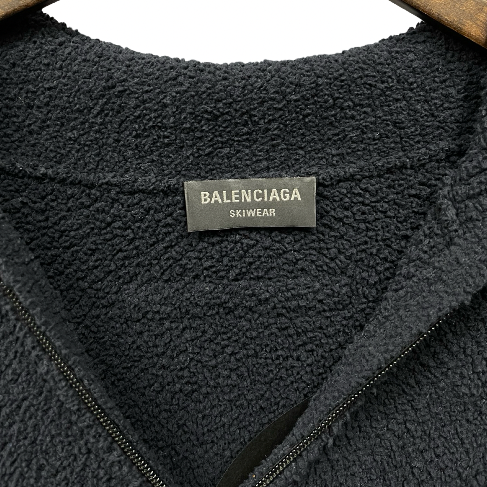 BALENCIAGA 2024SS Back Logo Half Zip Up Knit 773574 T62321000 Size XS