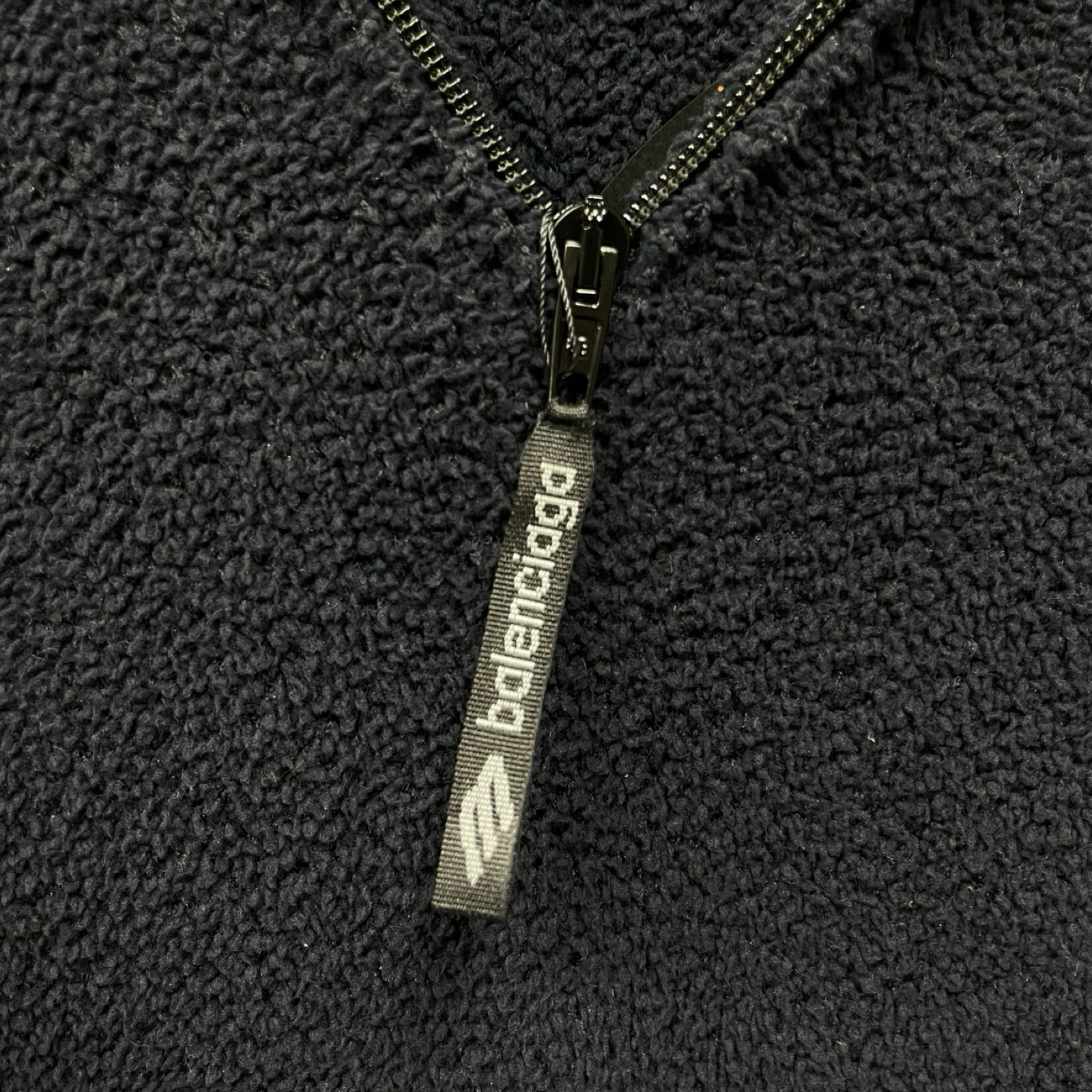 BALENCIAGA 2024SS Back Logo Half Zip Up Knit 773574 T62321000 Size XS