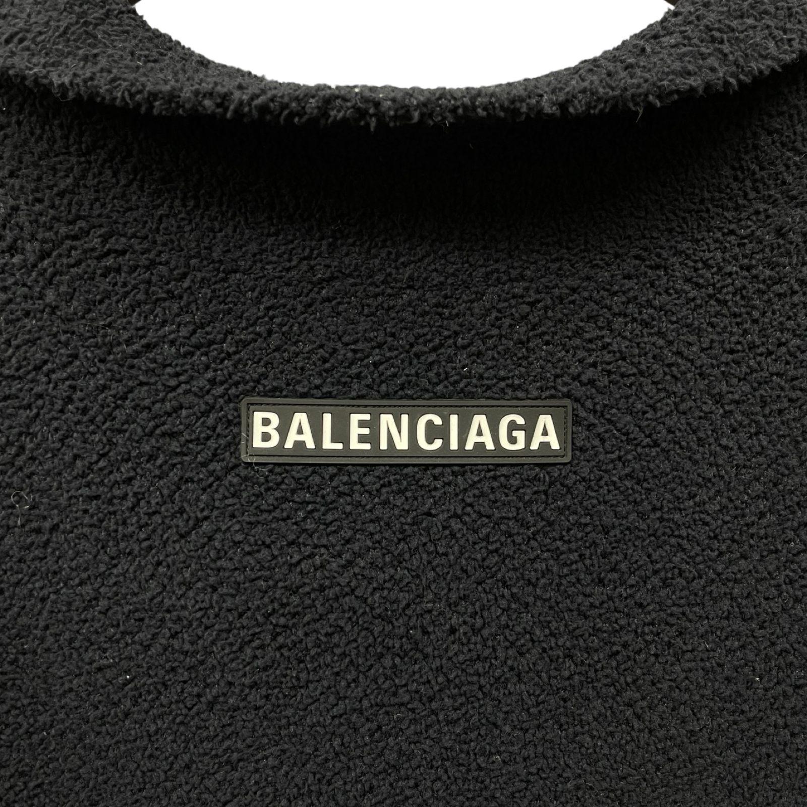 BALENCIAGA 2024SS Back Logo Half Zip Up Knit 773574 T62321000 Size XS
