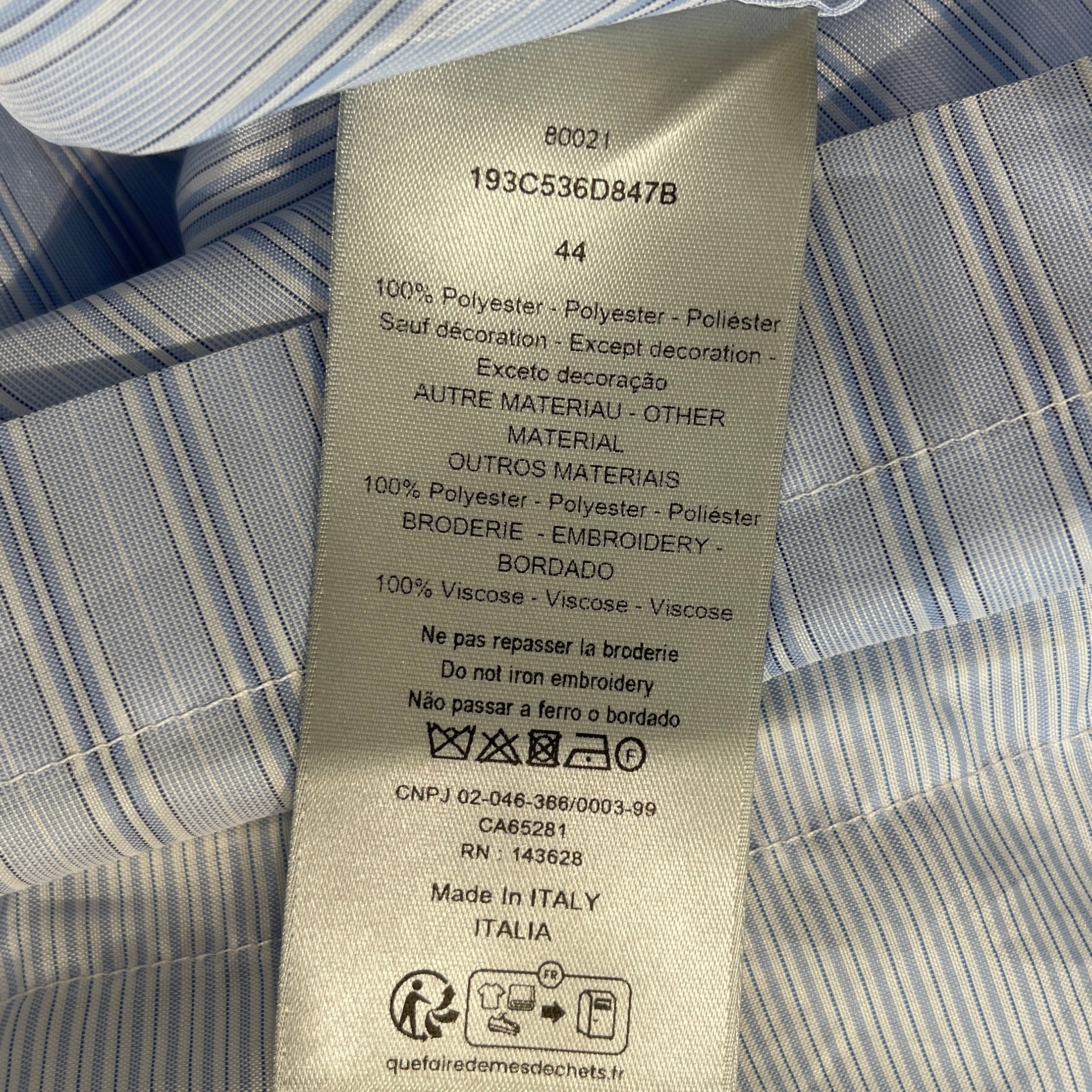 DIOR Dior HOMME Stripe Blouson Zip Jacket 193C536D847B Size 44 ディオール ディオールオム ストライプ ブルゾン ジップジャケット サイズ44