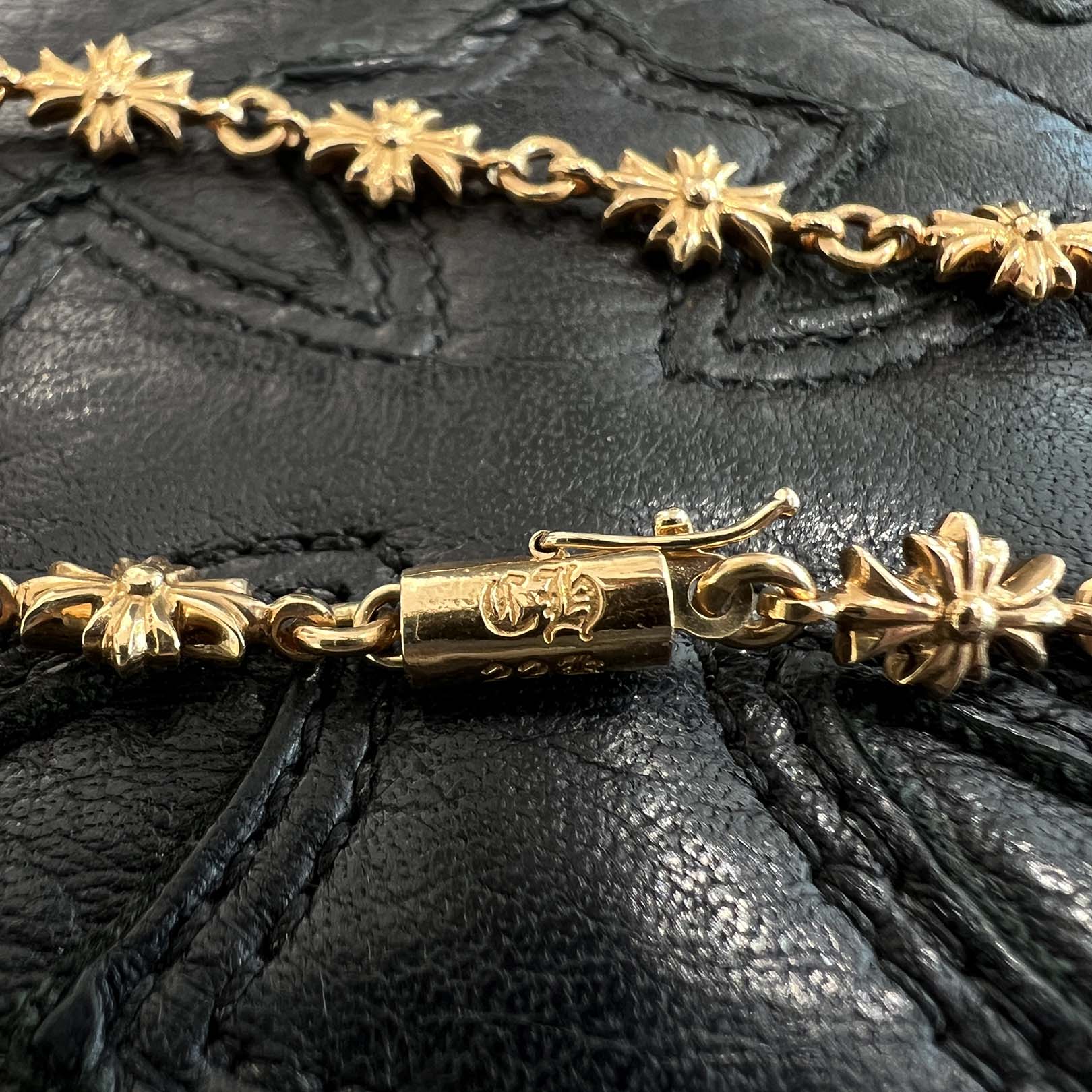 CHROME HEARTS 22K Tiny E CH Plus Bracelet 12 LINK クロムハーツ 22K タイニーE CHプラス ブレスレット 12リンク