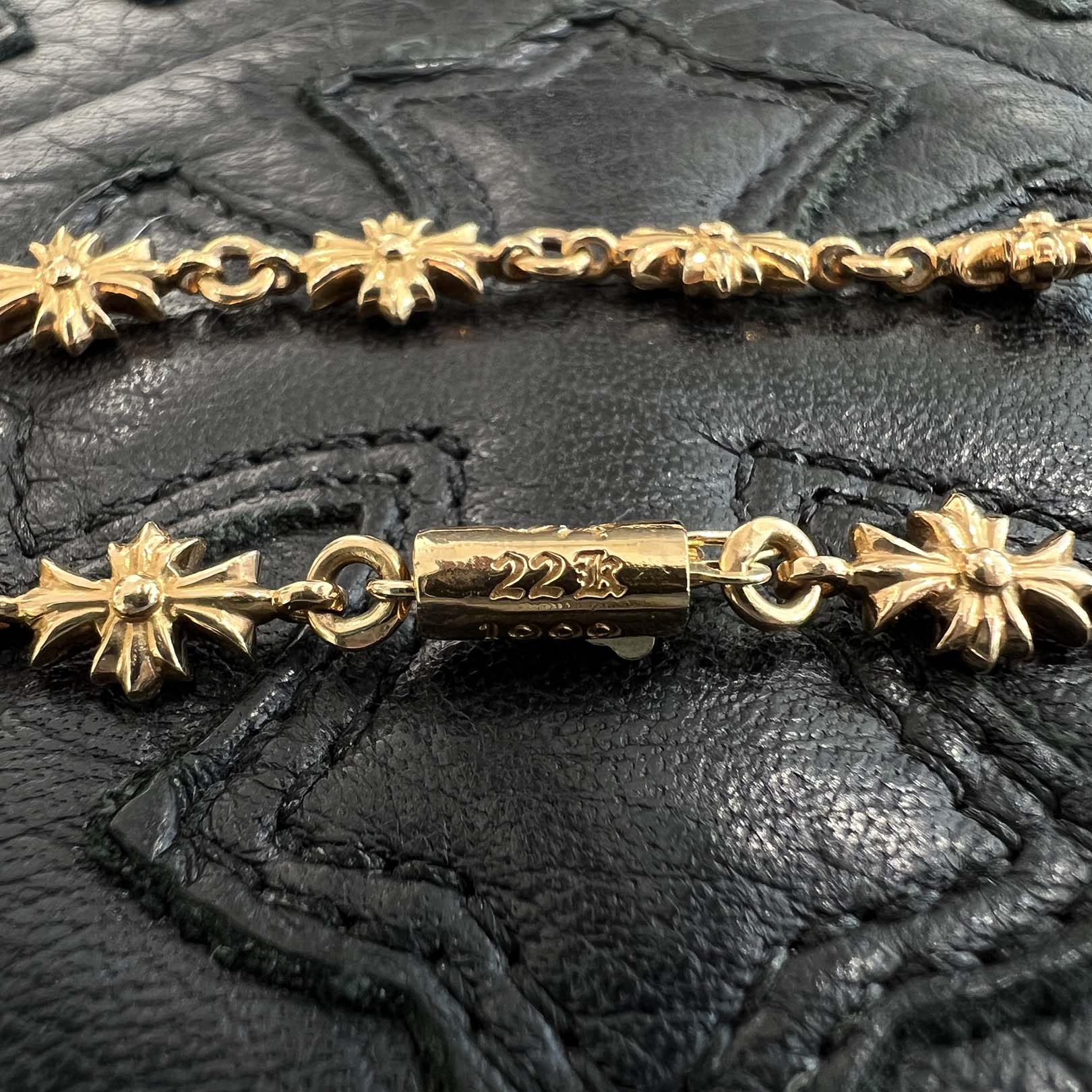 CHROME HEARTS 22K Tiny E CH Plus Bracelet 12 LINK クロムハーツ 22K タイニーE CHプラス ブレスレット 12リンク