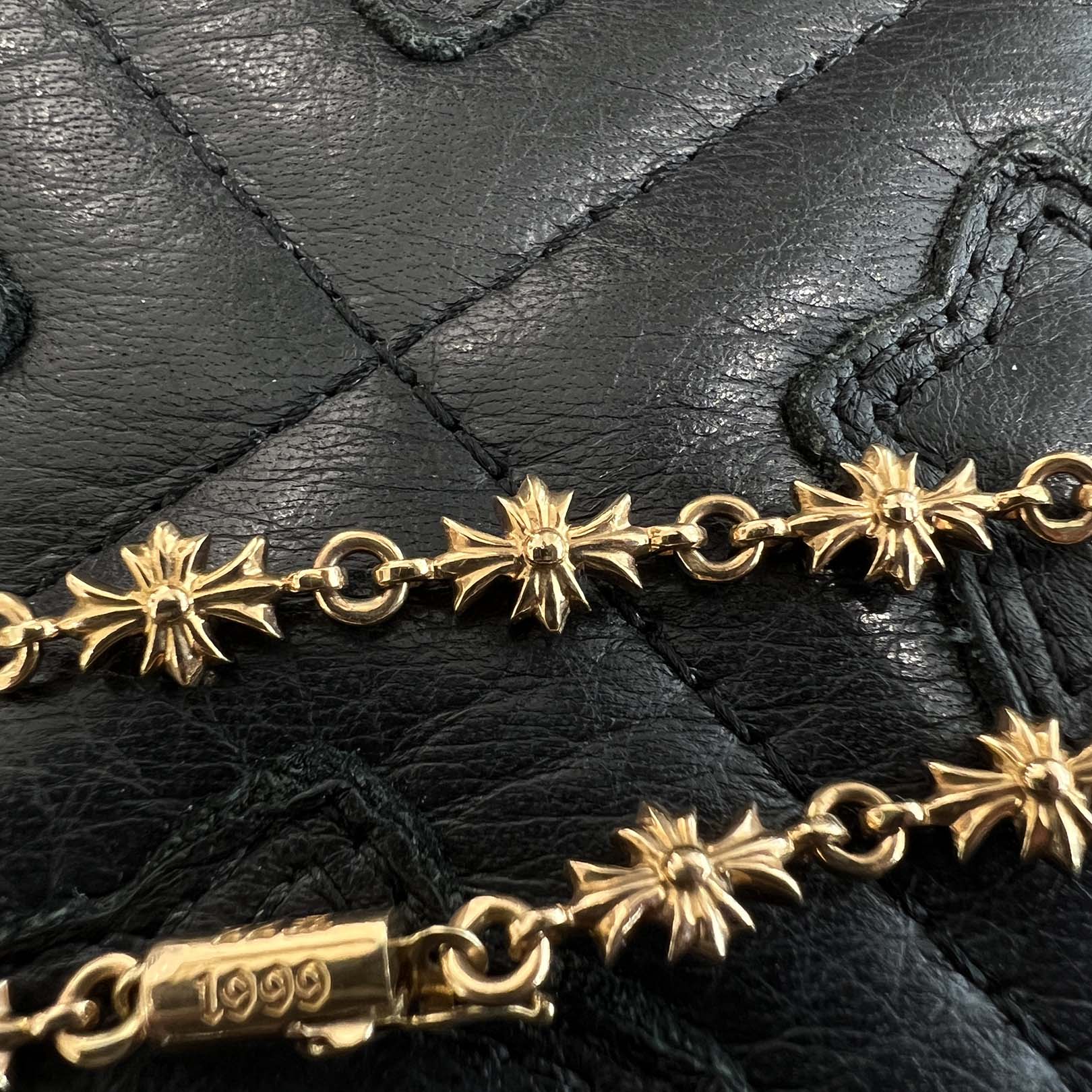 CHROME HEARTS 22K Tiny E CH Plus Bracelet 12 LINK クロムハーツ 22K タイニーE CHプラス ブレスレット 12リンク