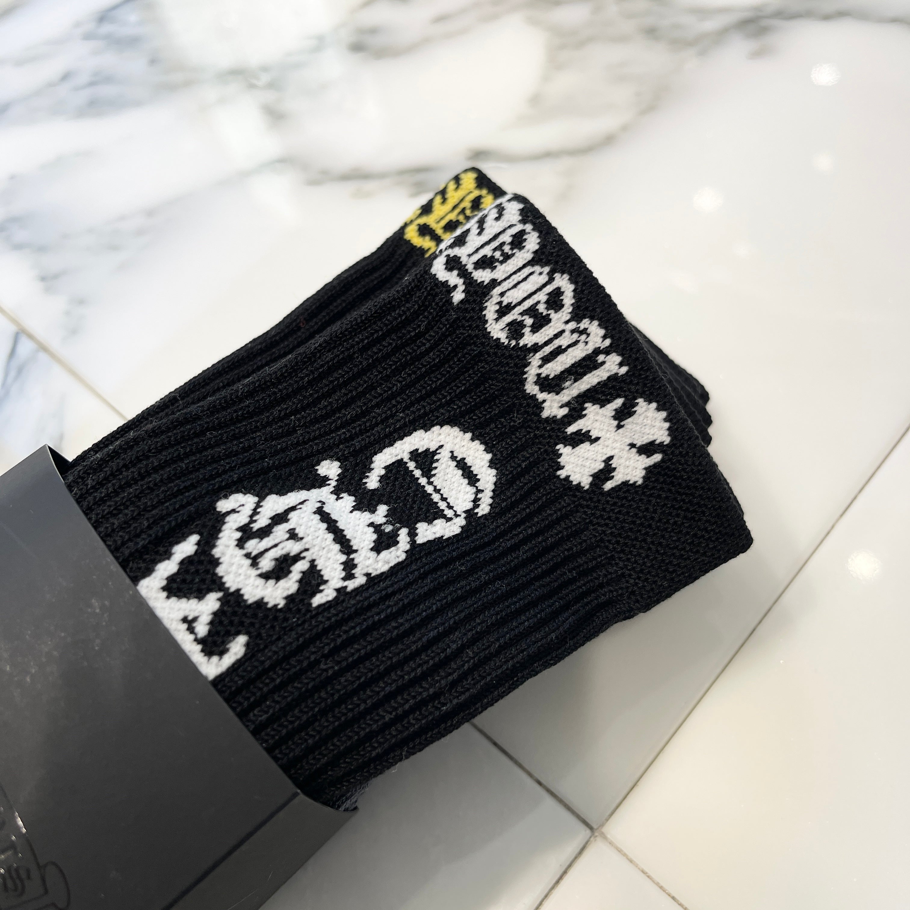 CHROME HEARTS Vine Dagger Embroidery "FUCK YOU" Socks Size M(25-27cm) クロムハーツ ヴァインダガー刺繍 "ファックユー" ソックス サイズM(25-27cm)