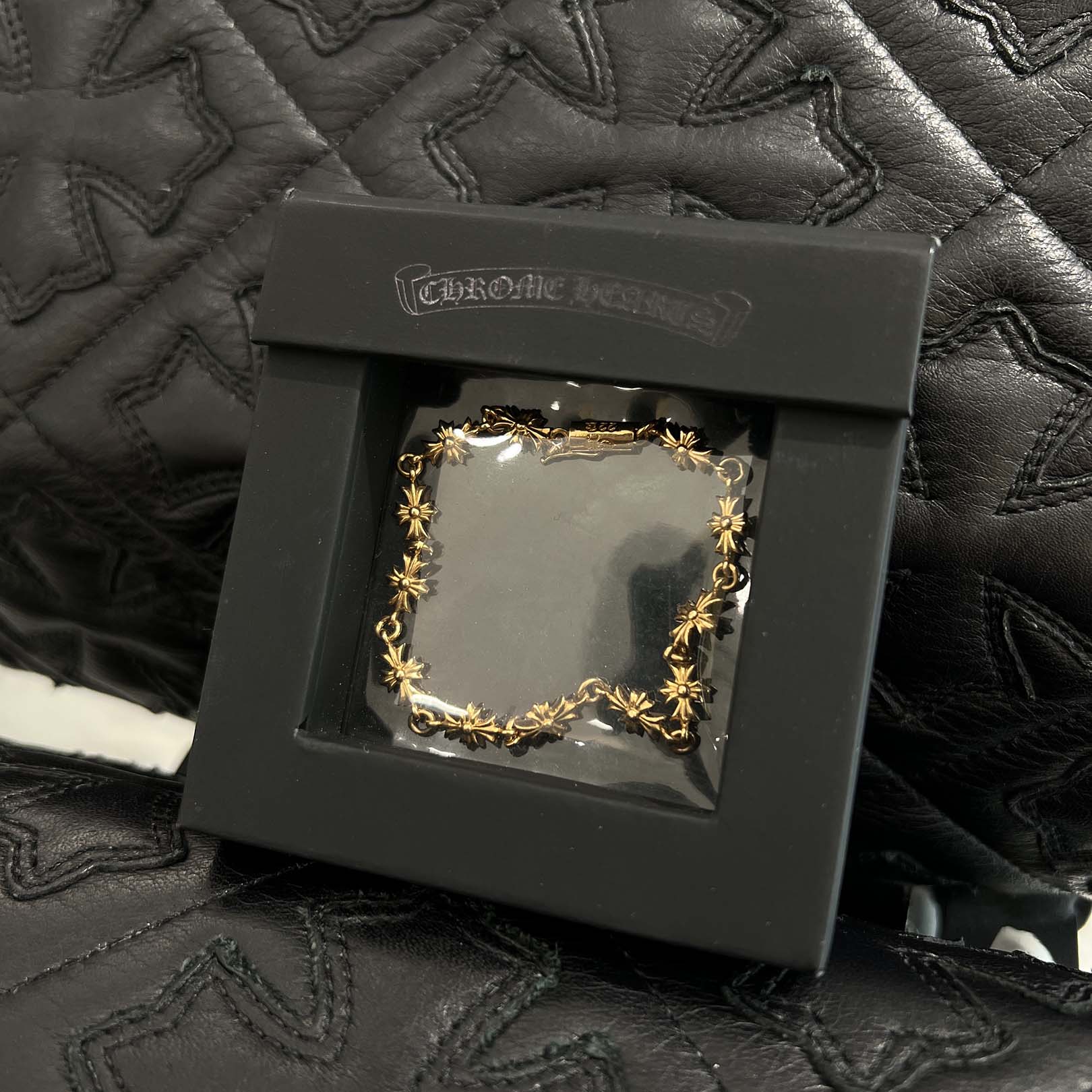 CHROME HEARTS 22K Tiny E CH Plus Bracelet 12 LINK クロムハーツ 22K タイニーE CHプラス ブレスレット 12リンク