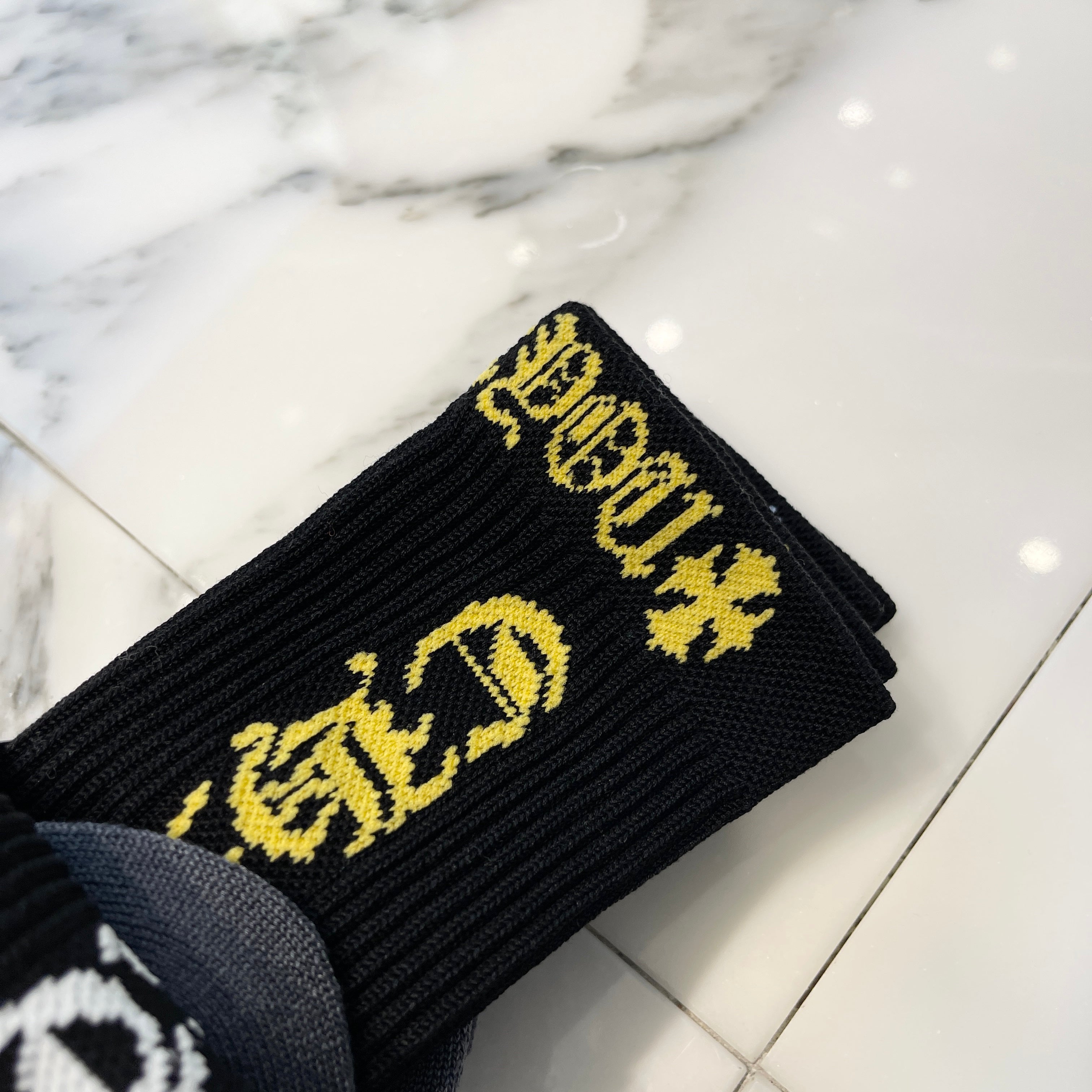 CHROME HEARTS Vine Dagger Embroidery "FUCK YOU" Socks Size M(25-27cm) クロムハーツ ヴァインダガー刺繍 "ファックユー" ソックス サイズM(25-27cm)