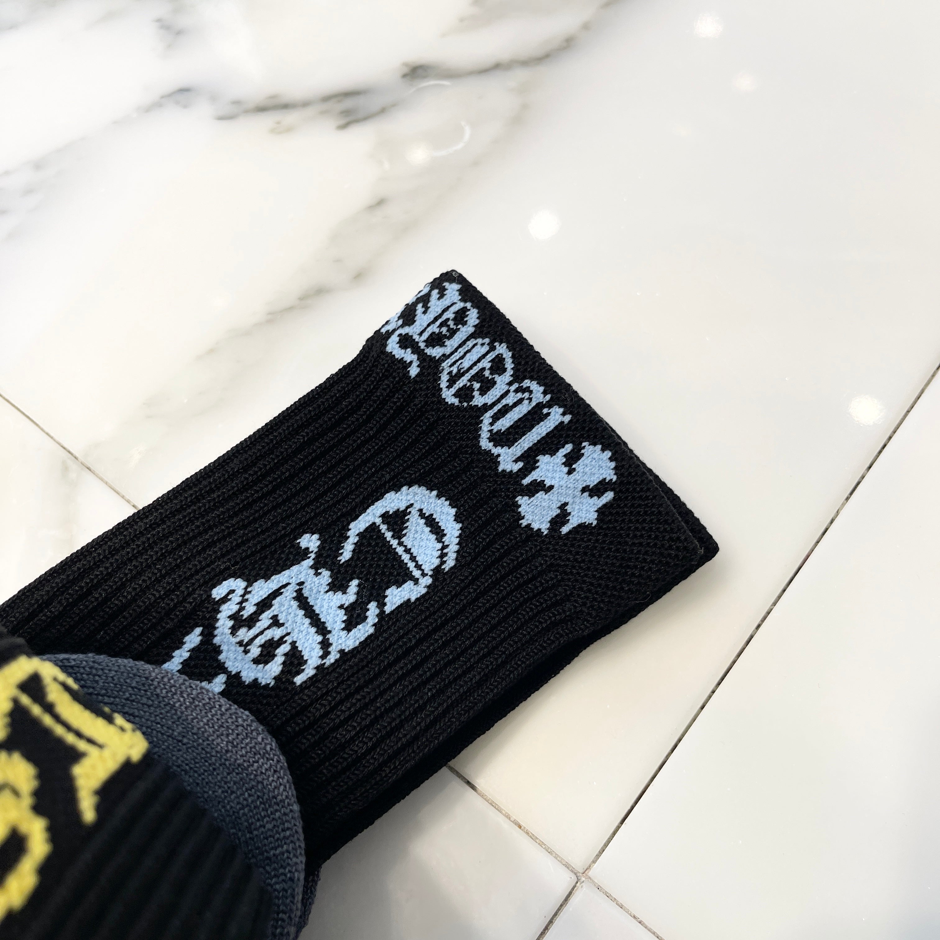 CHROME HEARTS Vine Dagger Embroidery "FUCK YOU" Socks Size M(25-27cm) クロムハーツ ヴァインダガー刺繍 "ファックユー" ソックス サイズM(25-27cm)