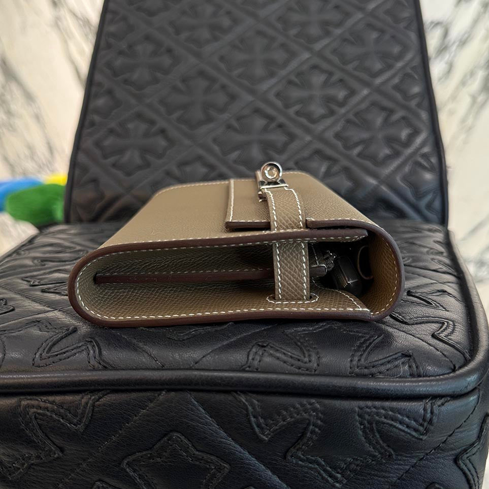 HERMES Kelly Wallet Long To Go "ETOUPE" Leather Shoulder Bag B刻印 エルメス ケリー ウォレット ロングトゥゴー "エトゥープ" レザーショルダーバッグ B刻印