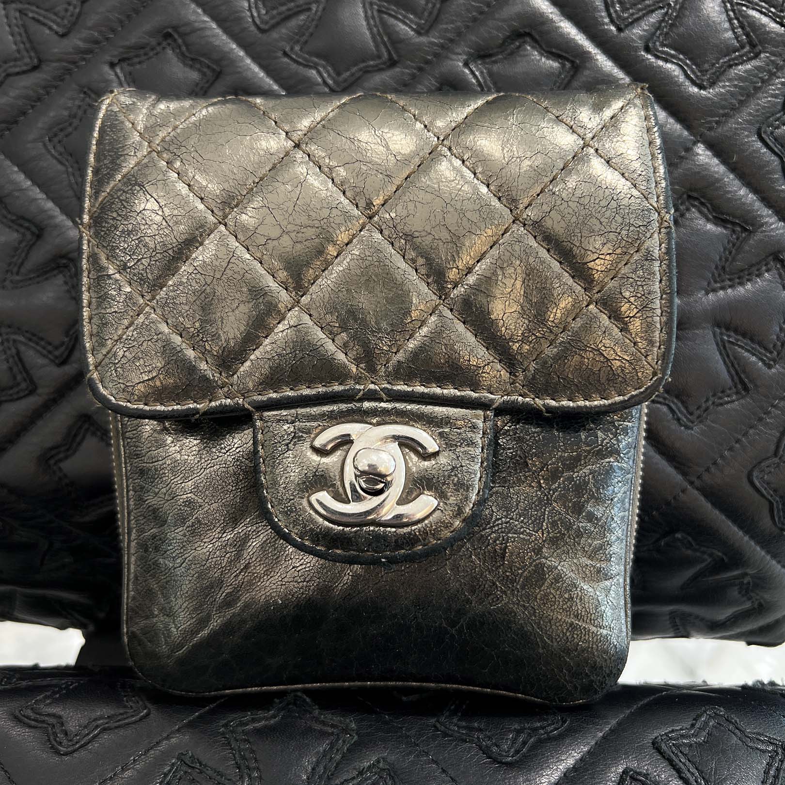 CHANEL Matelassé Quilted Stitch Leather Chain Wallet Mini Bag シャネル マトラッセ キルティングステッチ レザーチェーン ウォレット ミニバッグ