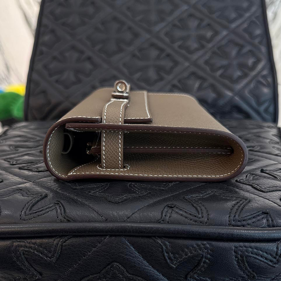 HERMES Kelly Wallet Long To Go "ETOUPE" Leather Shoulder Bag B刻印 エルメス ケリー ウォレット ロングトゥゴー "エトゥープ" レザーショルダーバッグ B刻印