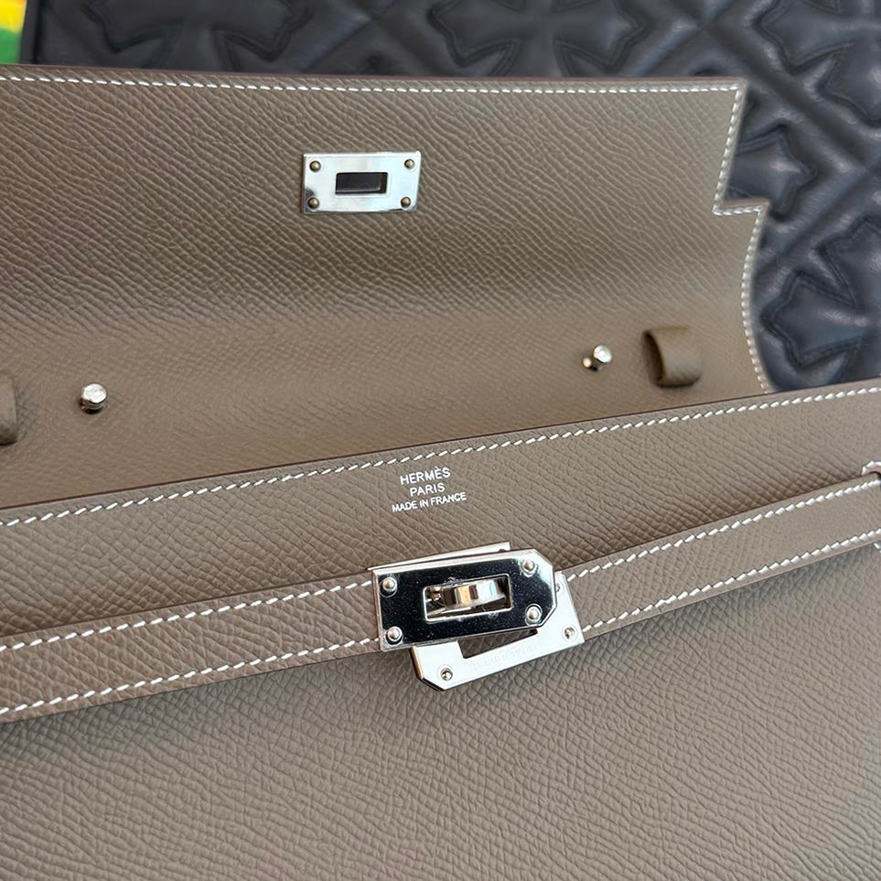 HERMES Kelly Wallet Long To Go "ETOUPE" Leather Shoulder Bag B刻印 エルメス ケリー ウォレット ロングトゥゴー "エトゥープ" レザーショルダーバッグ B刻印