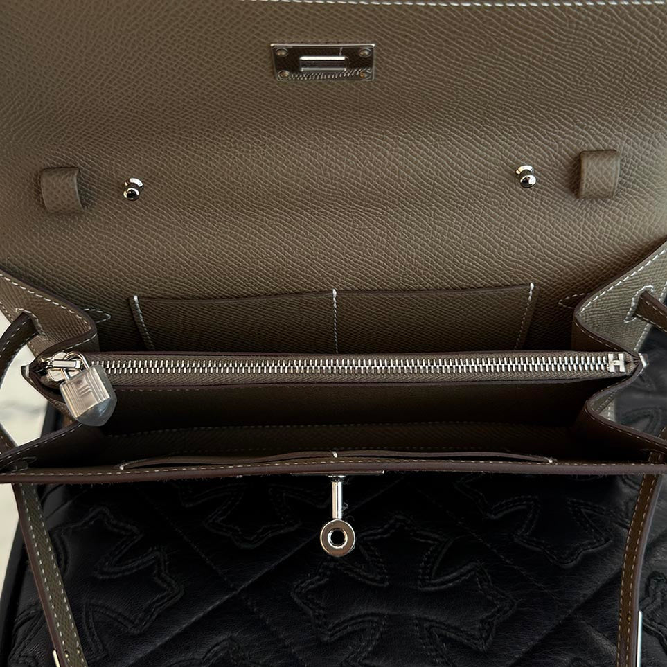 HERMES Kelly Wallet Long To Go "ETOUPE" Leather Shoulder Bag B刻印 エルメス ケリー ウォレット ロングトゥゴー "エトゥープ" レザーショルダーバッグ B刻印