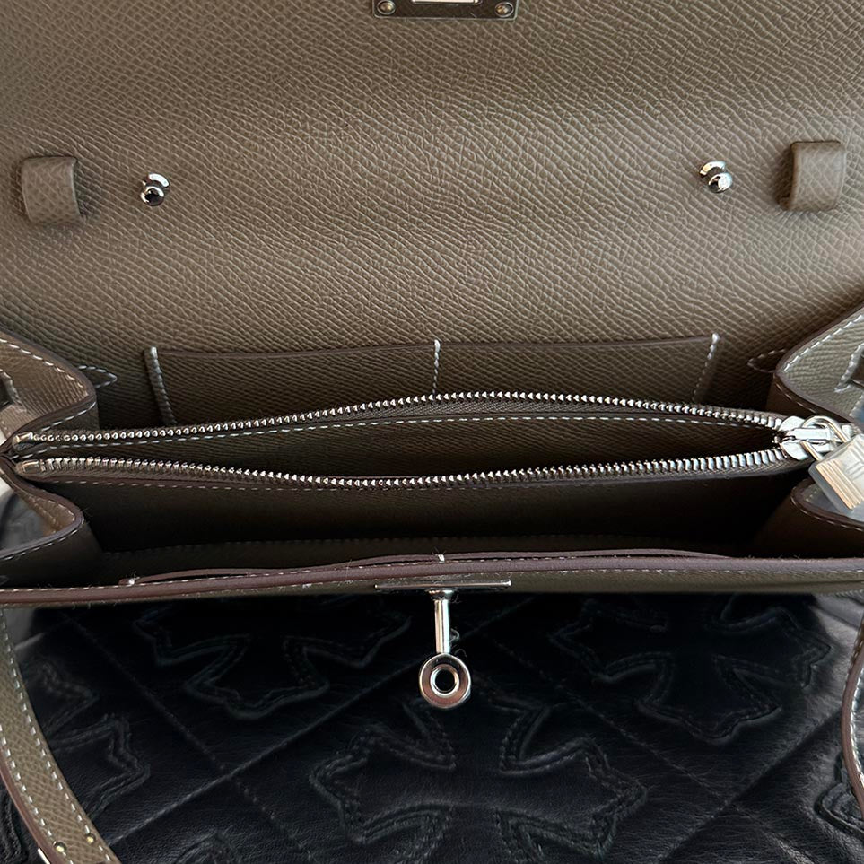 HERMES Kelly Wallet Long To Go "ETOUPE" Leather Shoulder Bag B刻印 エルメス ケリー ウォレット ロングトゥゴー "エトゥープ" レザーショルダーバッグ B刻印