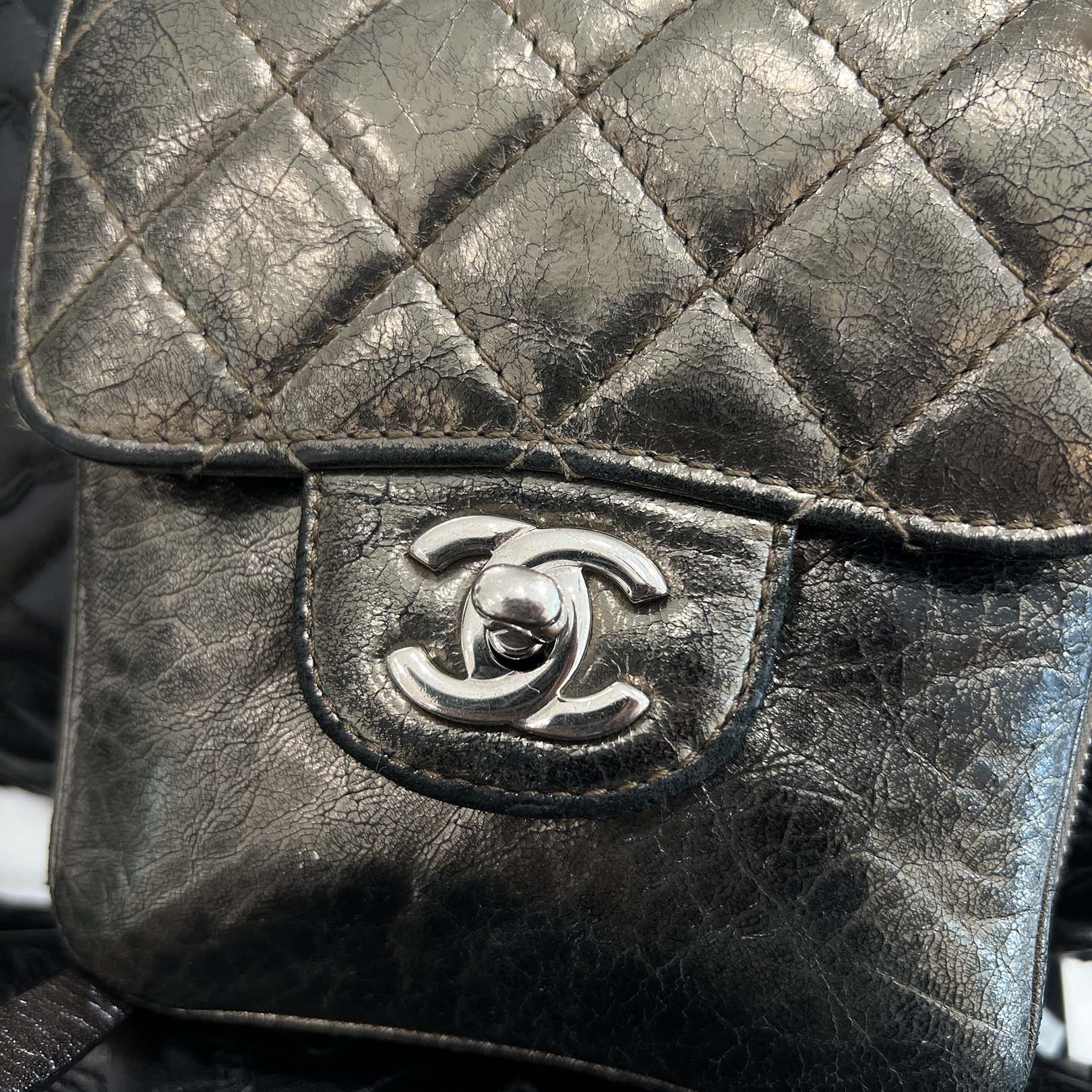 CHANEL Matelassé Quilted Stitch Leather Chain Wallet Mini Bag シャネル マトラッセ キルティングステッチ レザーチェーン ウォレット ミニバッグ