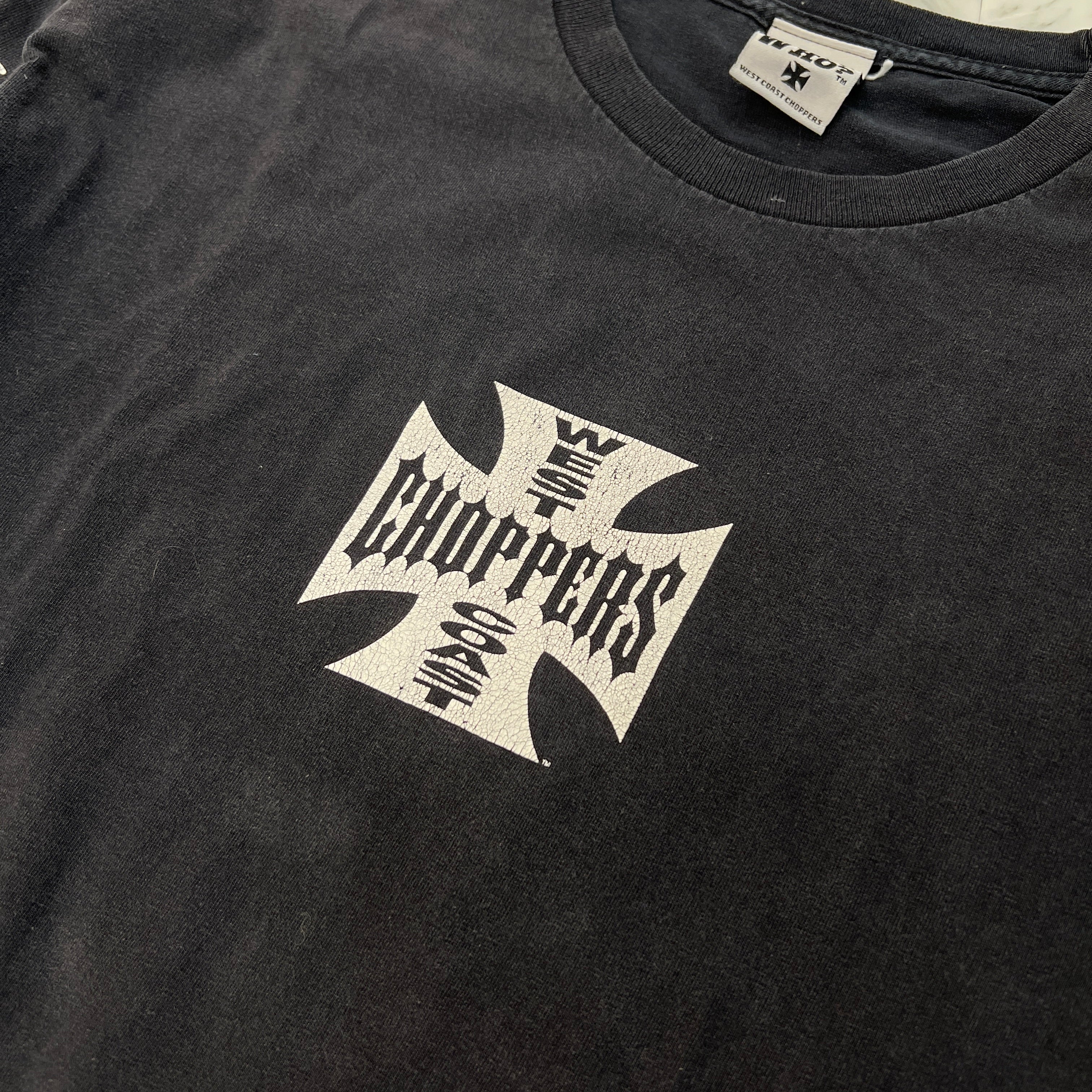 Vintage 00's West Coast Choppers "Long Beach , CA" IRON CROSS L/S Tee Size L 00's ウェストコーストチョッパーズ "ロングビーチ カリフォルニア" アイロンクロス ロングスリーブ Tシャツ サイズL