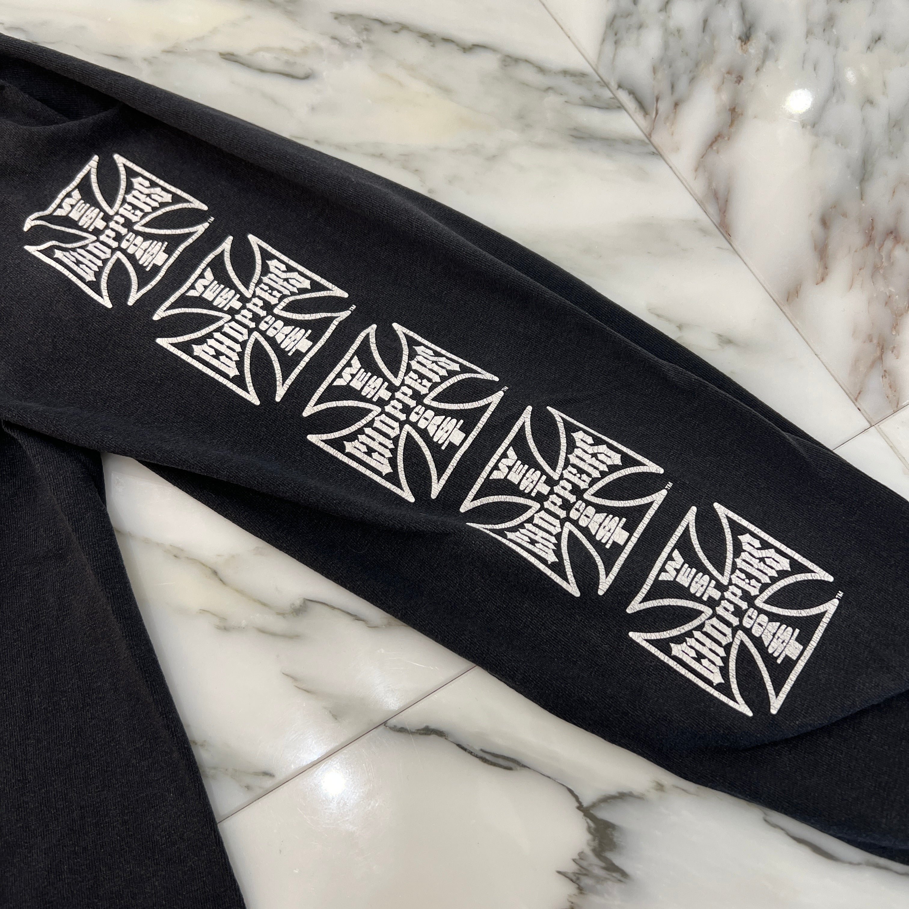 Vintage 00's West Coast Choppers "Long Beach , CA" IRON CROSS L/S Tee Size L 00's ウェストコーストチョッパーズ "ロングビーチ カリフォルニア" アイロンクロス ロングスリーブ Tシャツ サイズL