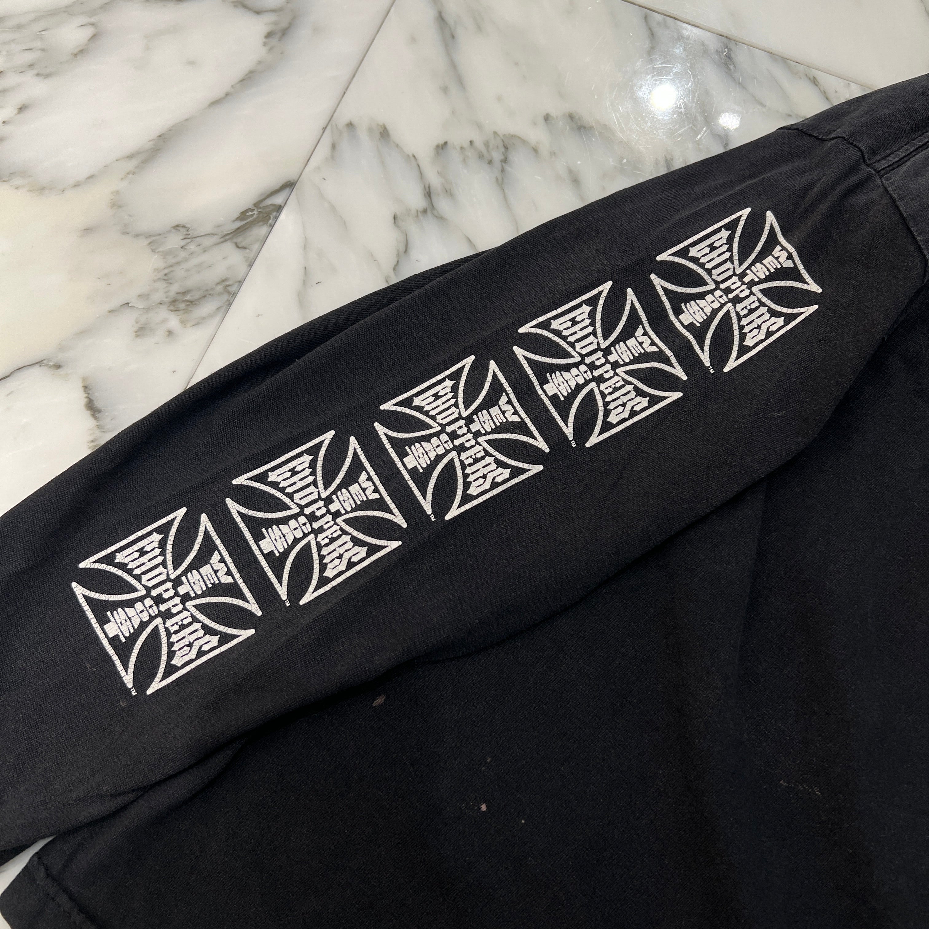 Vintage 00's West Coast Choppers "Long Beach , CA" IRON CROSS L/S Tee Size L 00's ウェストコーストチョッパーズ "ロングビーチ カリフォルニア" アイロンクロス ロングスリーブ Tシャツ サイズL