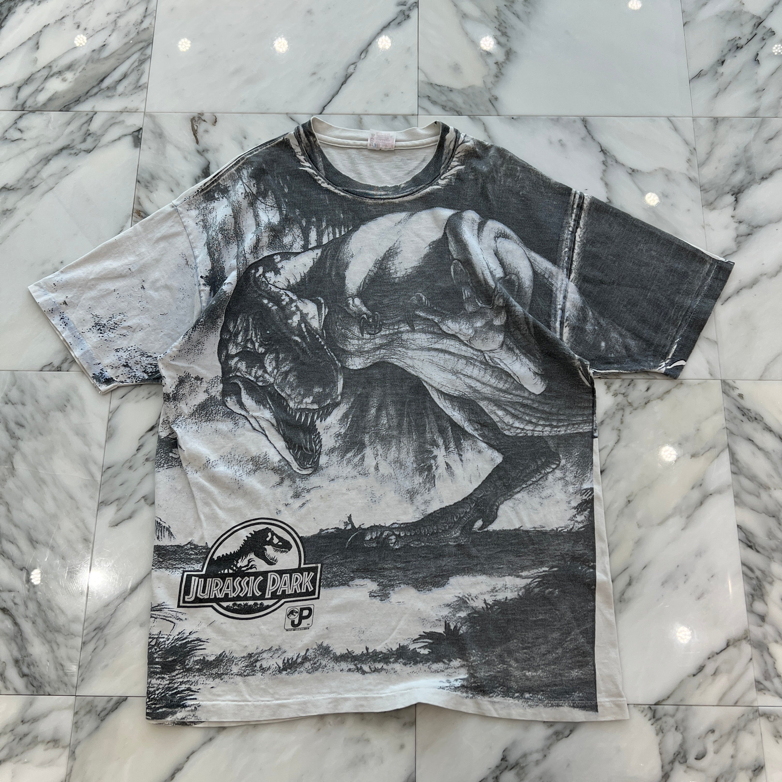 Vintage 90's JURASSIC PARK "T-REX 1990" Hanes S/S Tee Size XL 90's ジュラシックパーク "Tレックス 1990" ハーネス社製 Tシャツ サイズXL