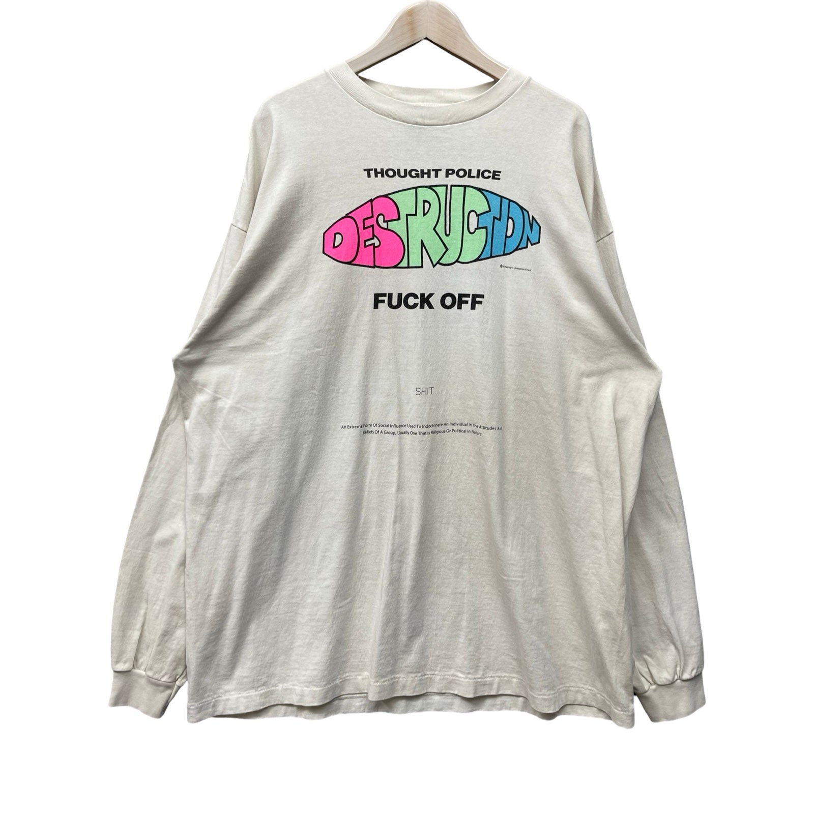 SAINT Mxxxxxx 2024SS Destruction Print Long Sleeve Tee SM-YS8-0000-019 Size XXXL