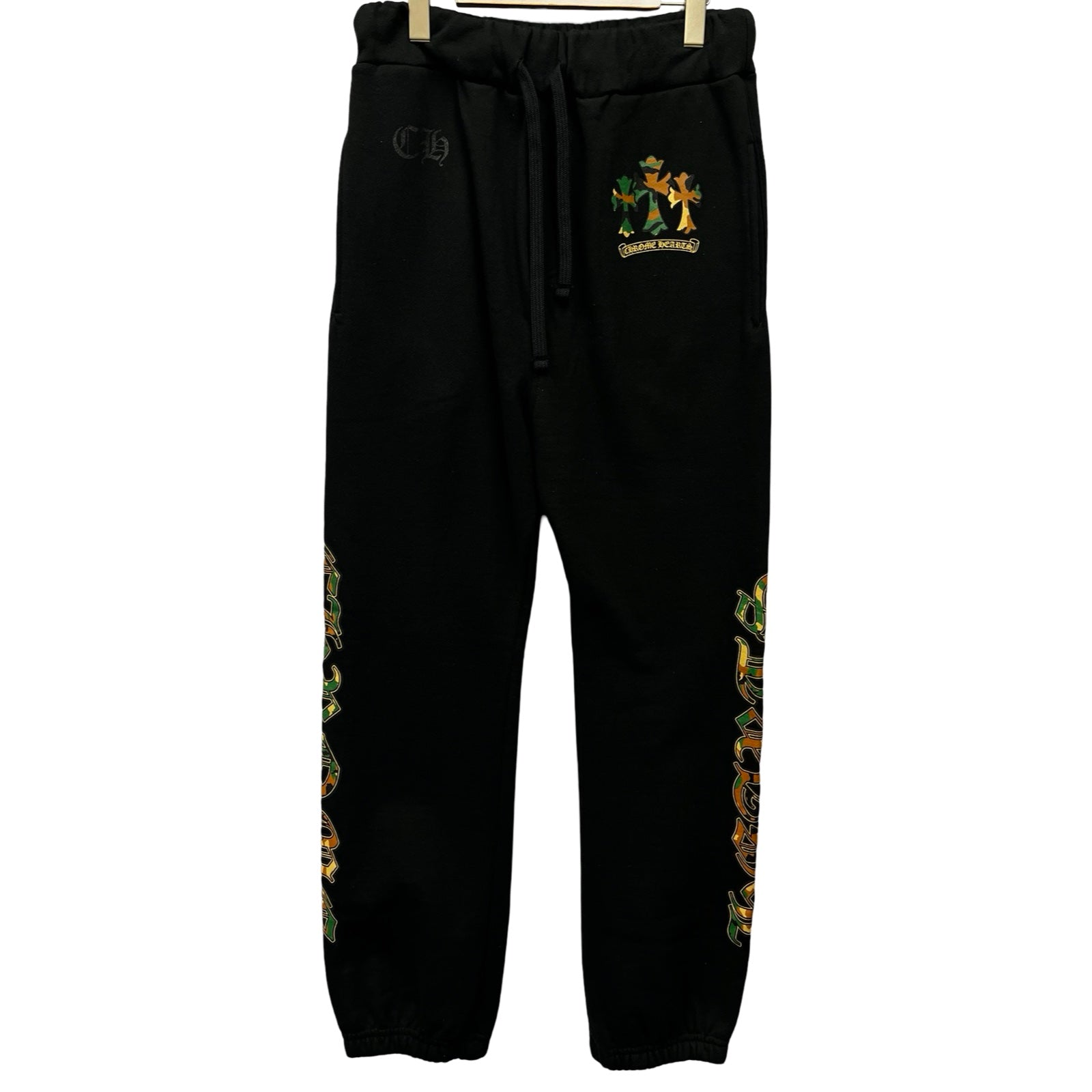 CHROME HEARTS Camo Cemetery Cross Sweat Long Pants Size XL